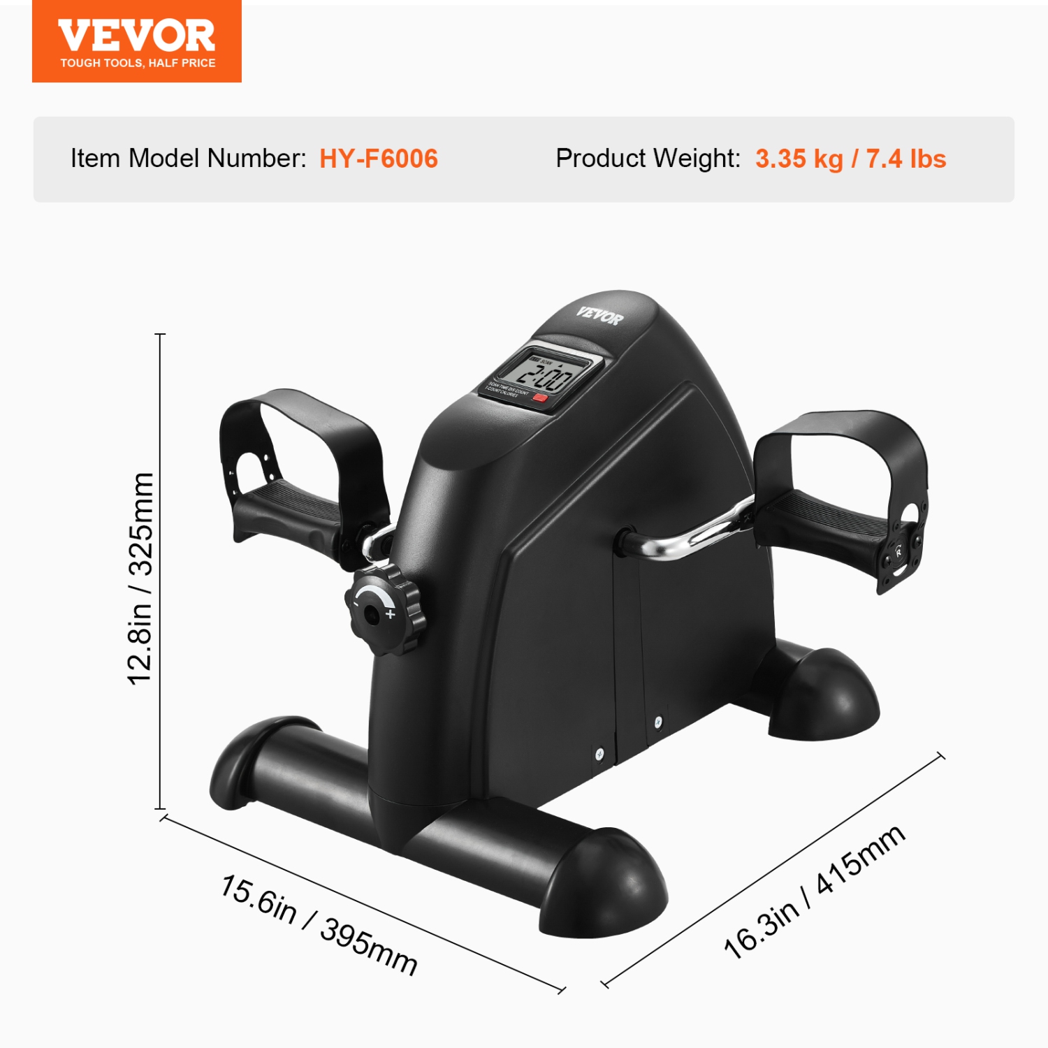 VEVOR Under Desk Bike Pedal Exerciser, Mini Exercise Bike for Arm/Leg Exercise, Multi-level Resistance Pedal Exerciser for Home Office Workout,