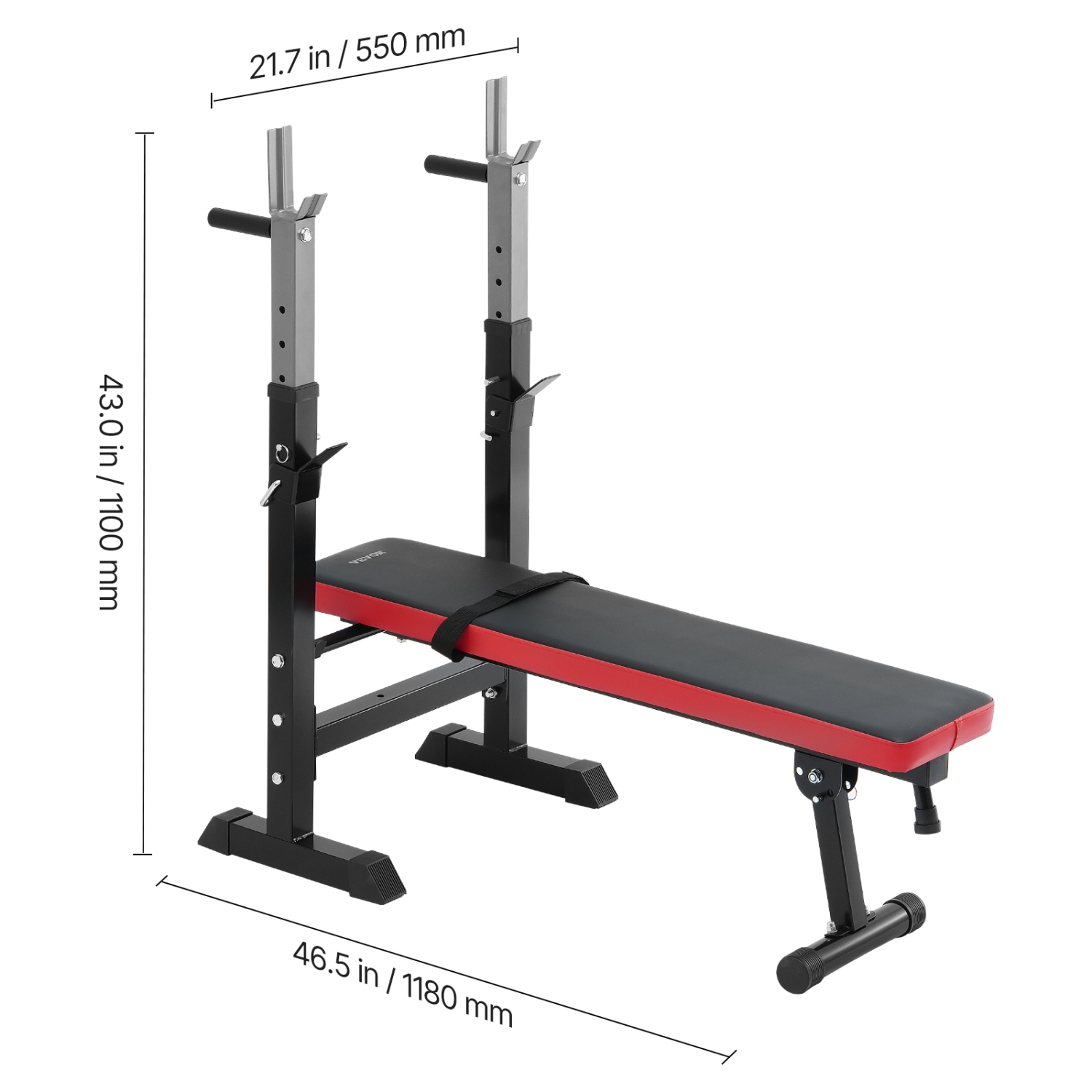 VEVOR 400lbs Weight Bench, Adjustable Weight Bench for Full Body Workout, Exercise Sit up Bench for Home Gym Strength Training, Weight Bench Press