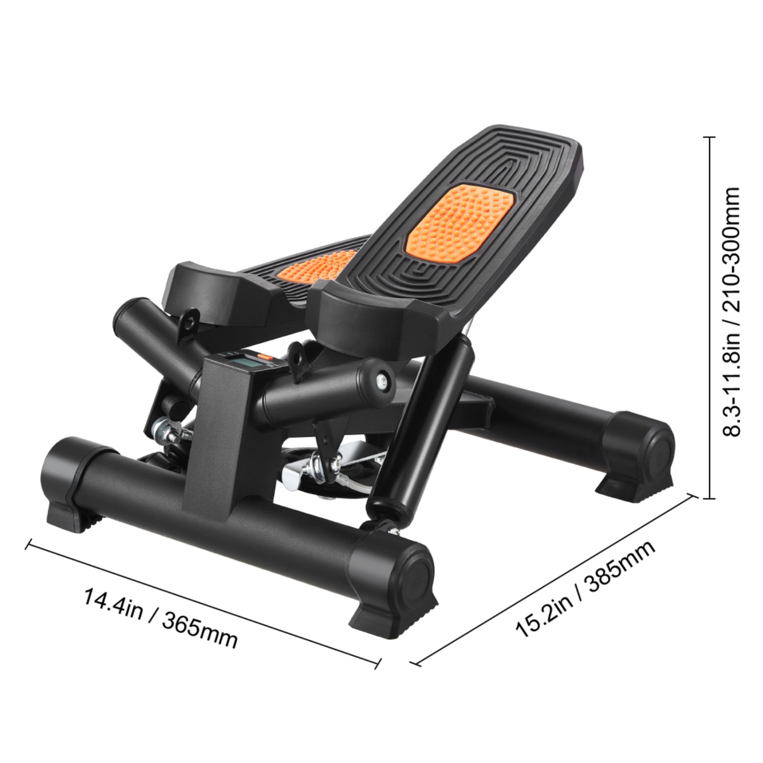 VEVOR 330LBS Stair Stepper, Mini Stepper for Exercise at Home, Hydraulic Fitness Twist Stepper with Resistance Bands, Full Body Workout Cardio