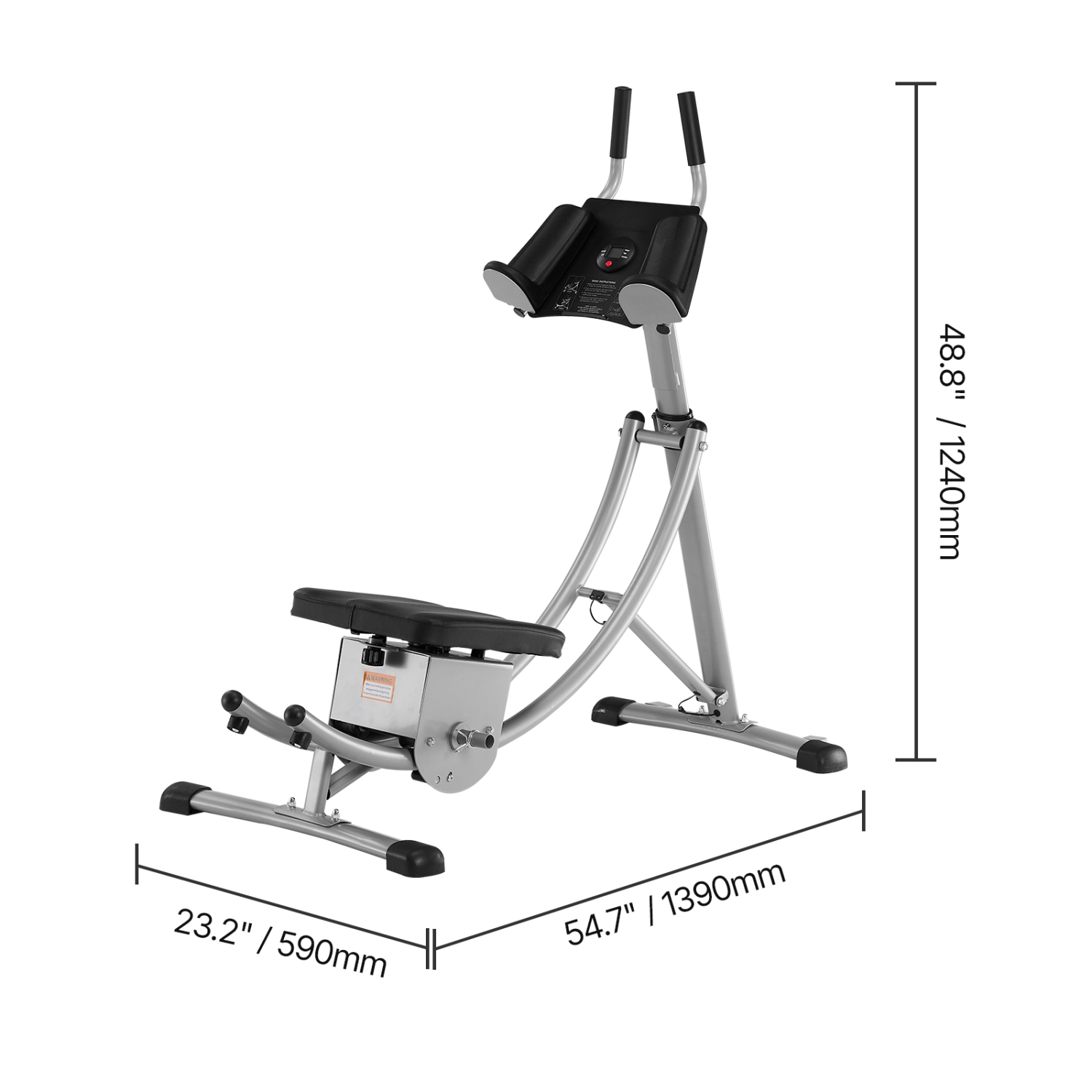 VEVOR 440 lbs Weight Capacity AB Workout Machine, at Home/Gym, Core & Abdominal Trainers for Women, Strength Training Ab Cruncher, Foldable