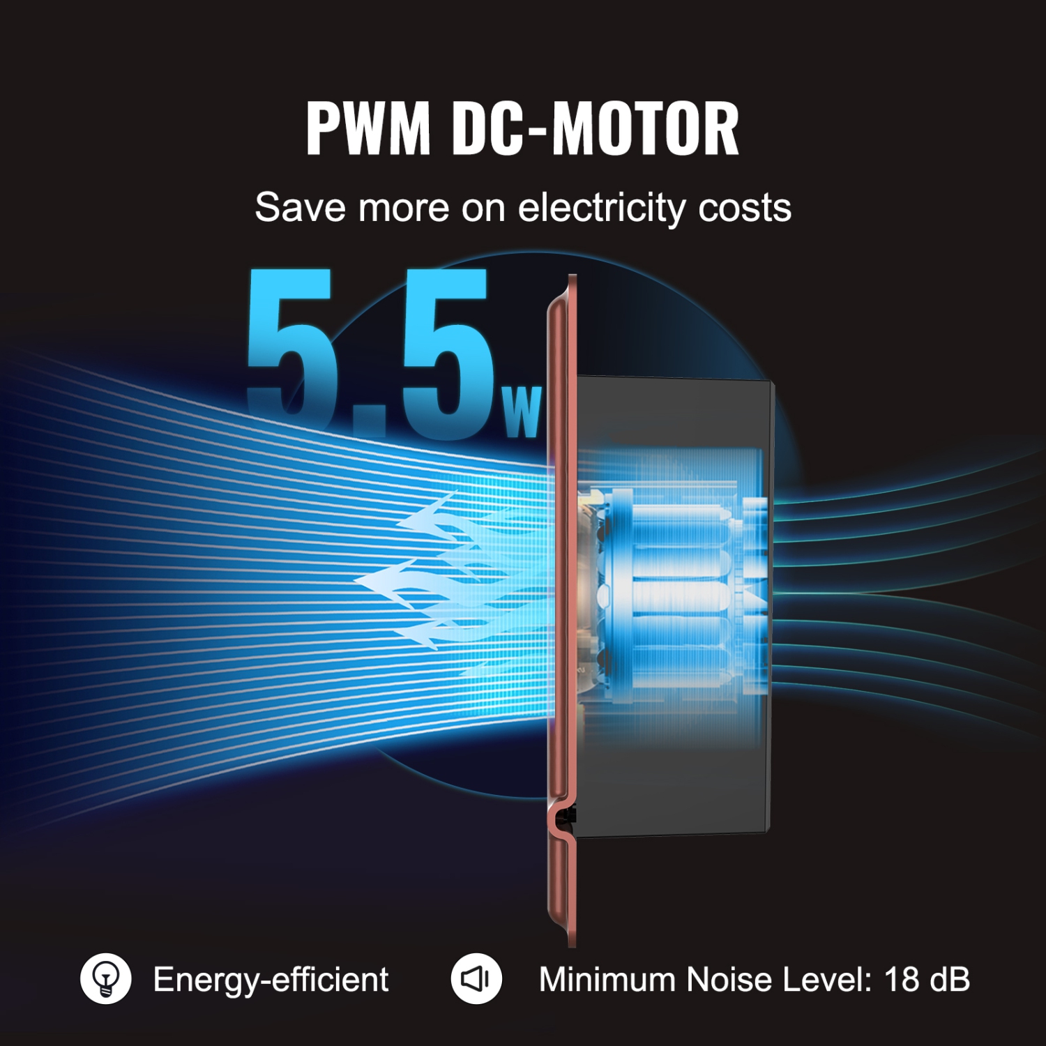 VEVOR 4” x 10” Register Booster Fan, Quiet Vent Booster Fan Fits Register Holes, with Remote Control and Thermostat Control, Adjustable Speed for