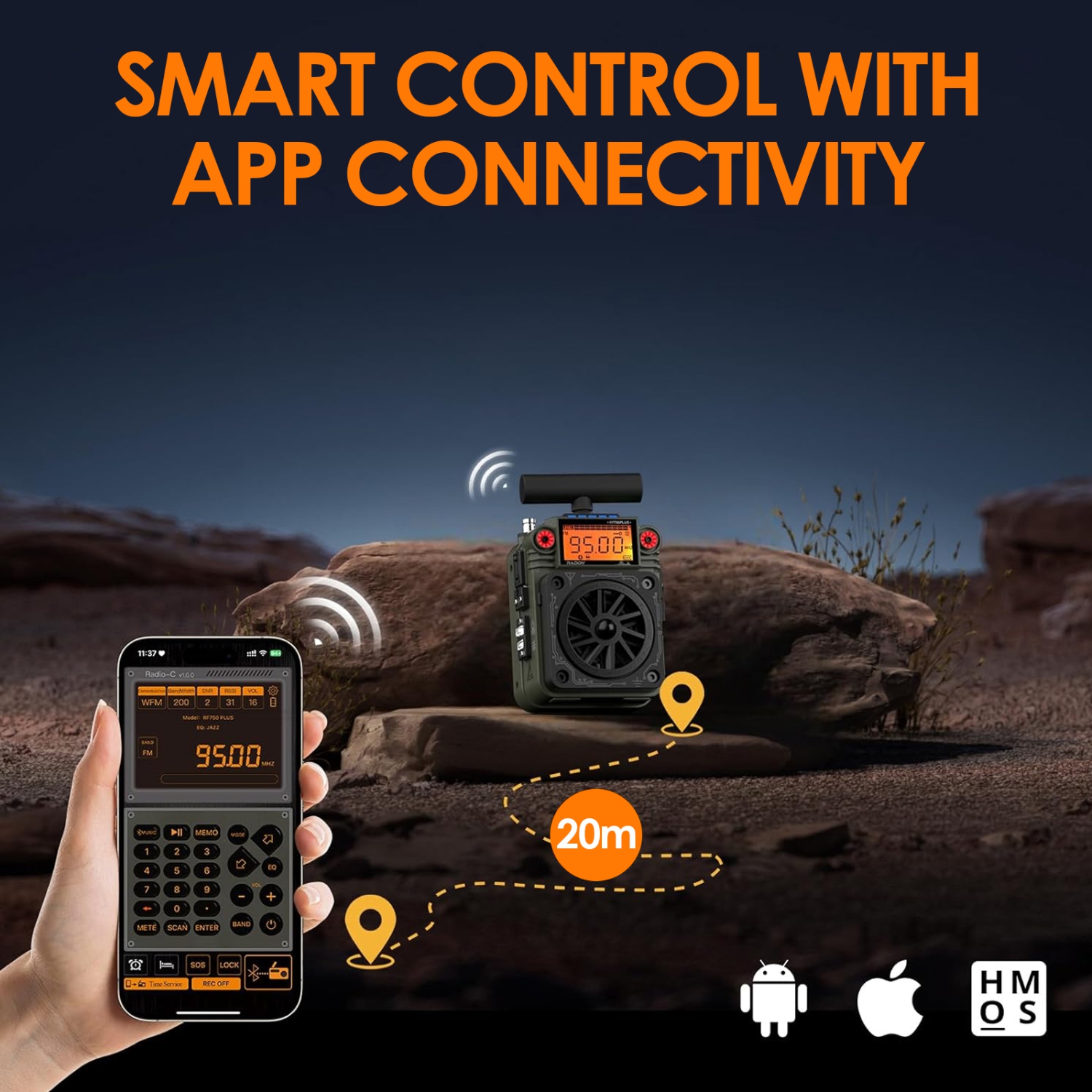 Radio multibande multifonctionnelle, lecteur de musique Bluetooth portatif avec prise en charge de cartes TF, idéal pour les voyages et la maison