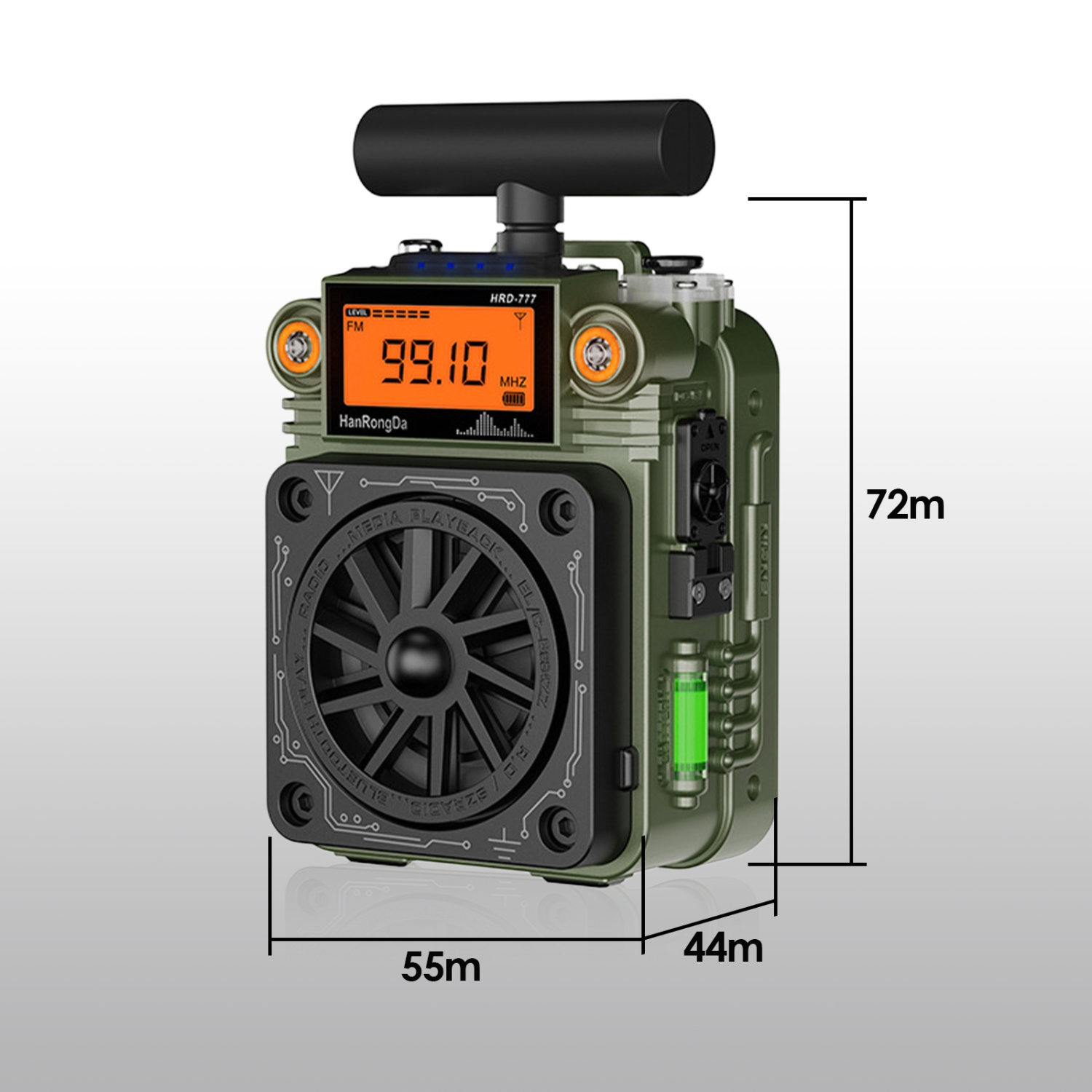 Radio multibande multifonctionnelle, lecteur de musique Bluetooth portatif avec prise en charge de cartes TF, idéal pour les voyages et la maison