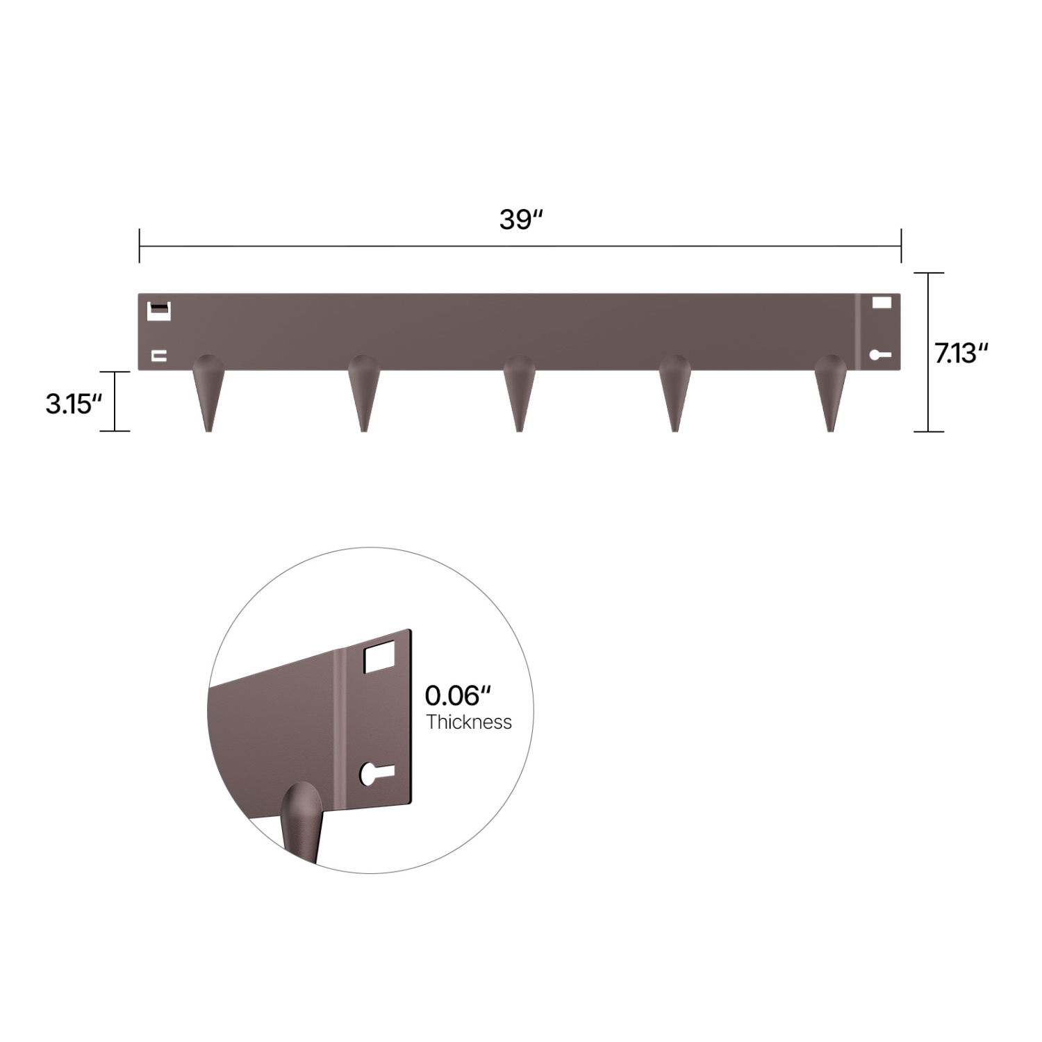 VEVOR 39 x 4 in Steel Landscape Edging, 5 Packs Rust-Resistant Metal Landscape Edging, Bendable Garden Edging Border, Heavy Duty Lawn Edging,