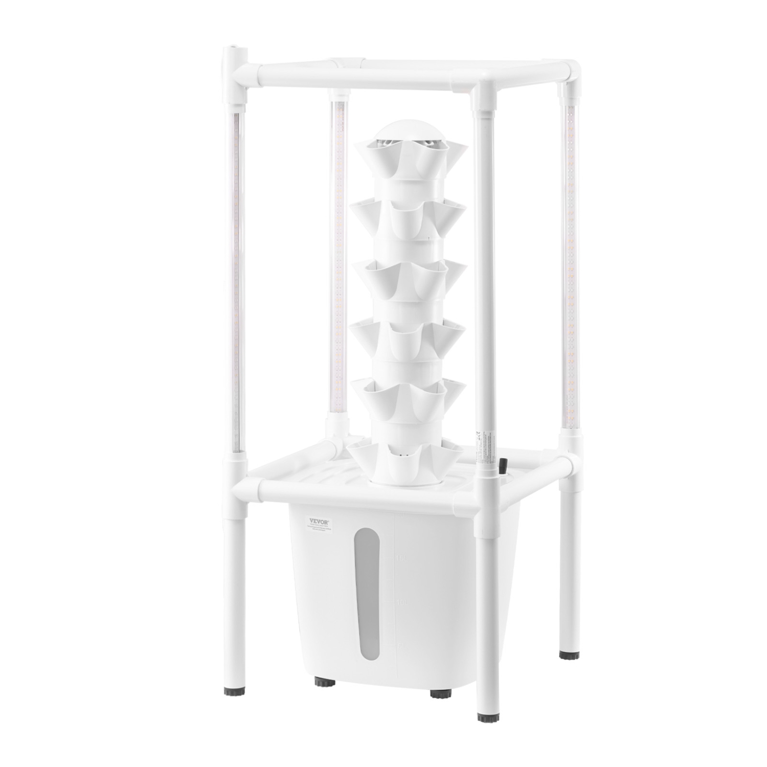 VEVOR 30 Pods Hydroponic Growing System with Grow Light, Vertical 6 Tiers Hydroponic Tower, Home Hydronic Garden with Water Pump, Plants Germination