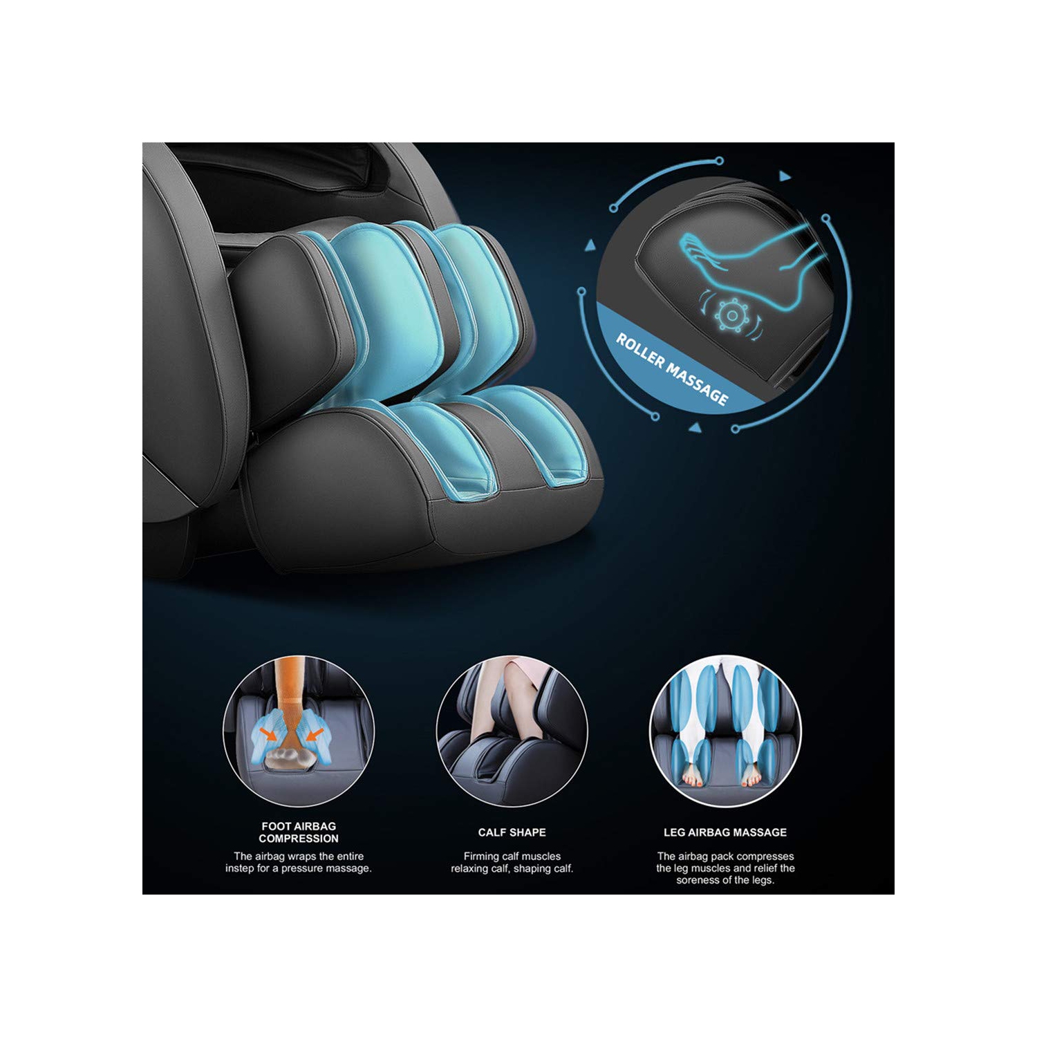 Boîte ouverte - Fauteuil de massage inclinable Track Zero Gravity MassaMAX 2025 A303 SL