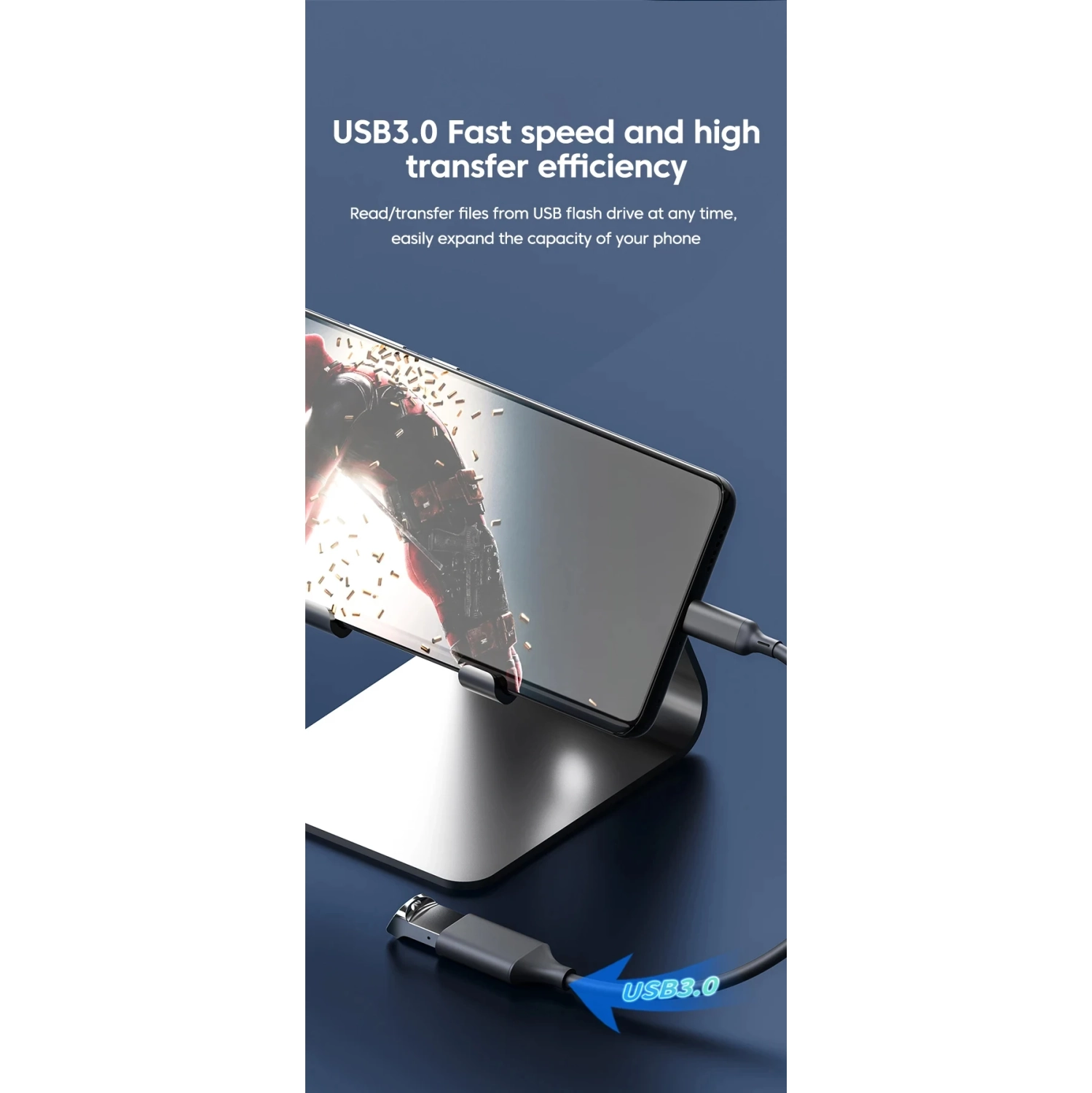 Adapté pour le téléphone mobile Huawei Samsung Adaptateur OTG Type-C à USB3.0 Câble adaptateur convertisseur d'extension d'ordinateur