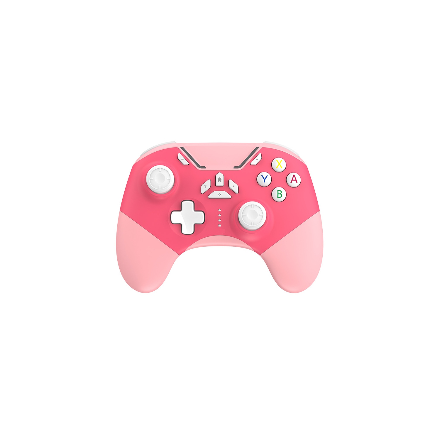 IOS controller compatible with Nintendo switch 2 windows computer mac bluetooth pro game controller light adjustment, vibration adjustment - pink