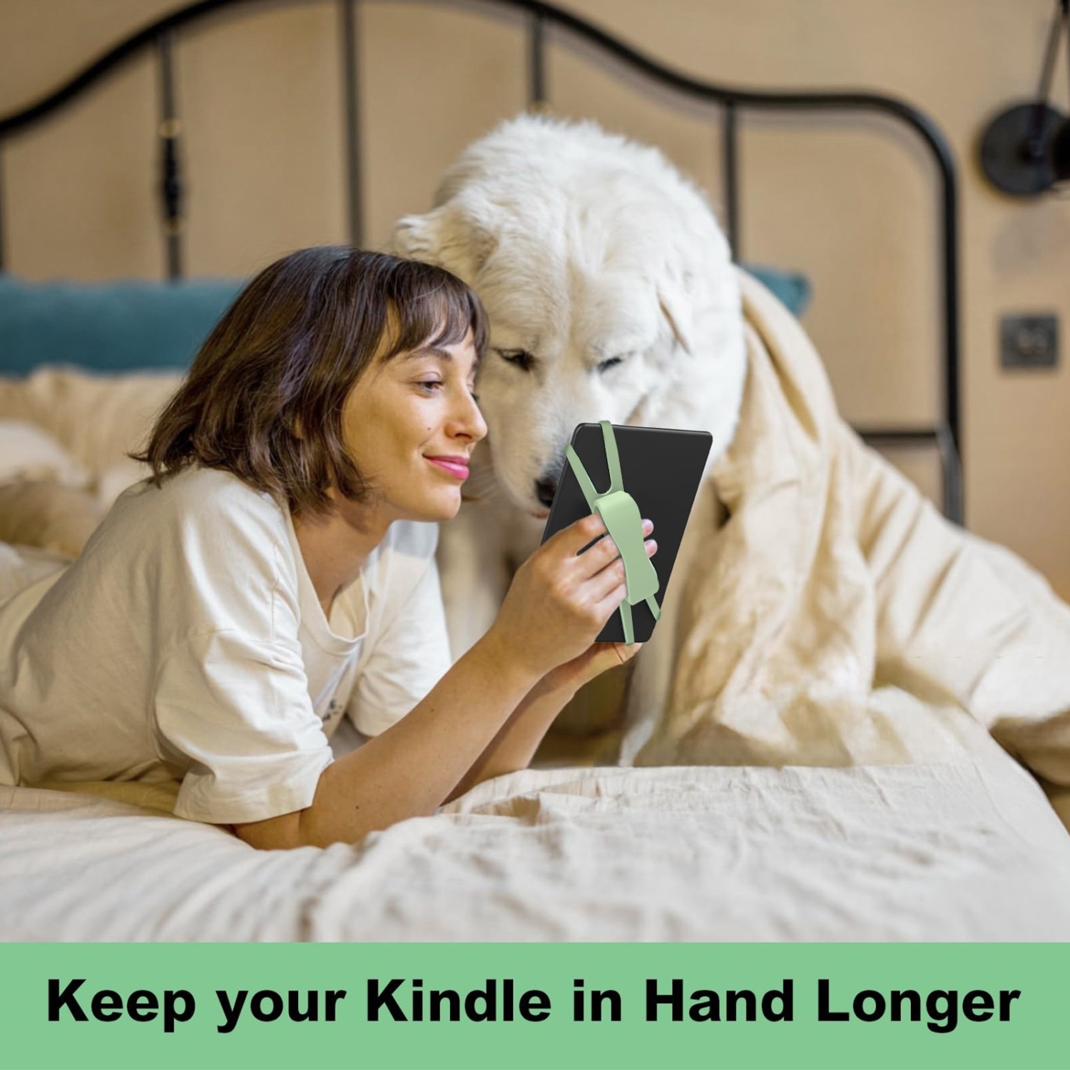 2PCS Sangle de main confortable pour Kindle et tablettes, Accessoires Kindle pour la lecture dans le lit, Support de prise légère pour tablette iPad