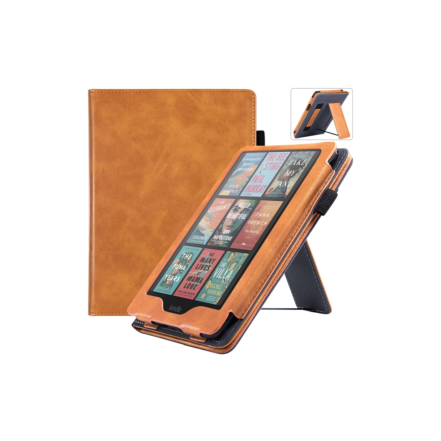 Protective Case Suitable for 7" Kindle Paperwhite 2024 12th Generation,Hand Strap Stand Cover Sleeve Suitable for Kindle Colorsoft,Hand Rest Bracket