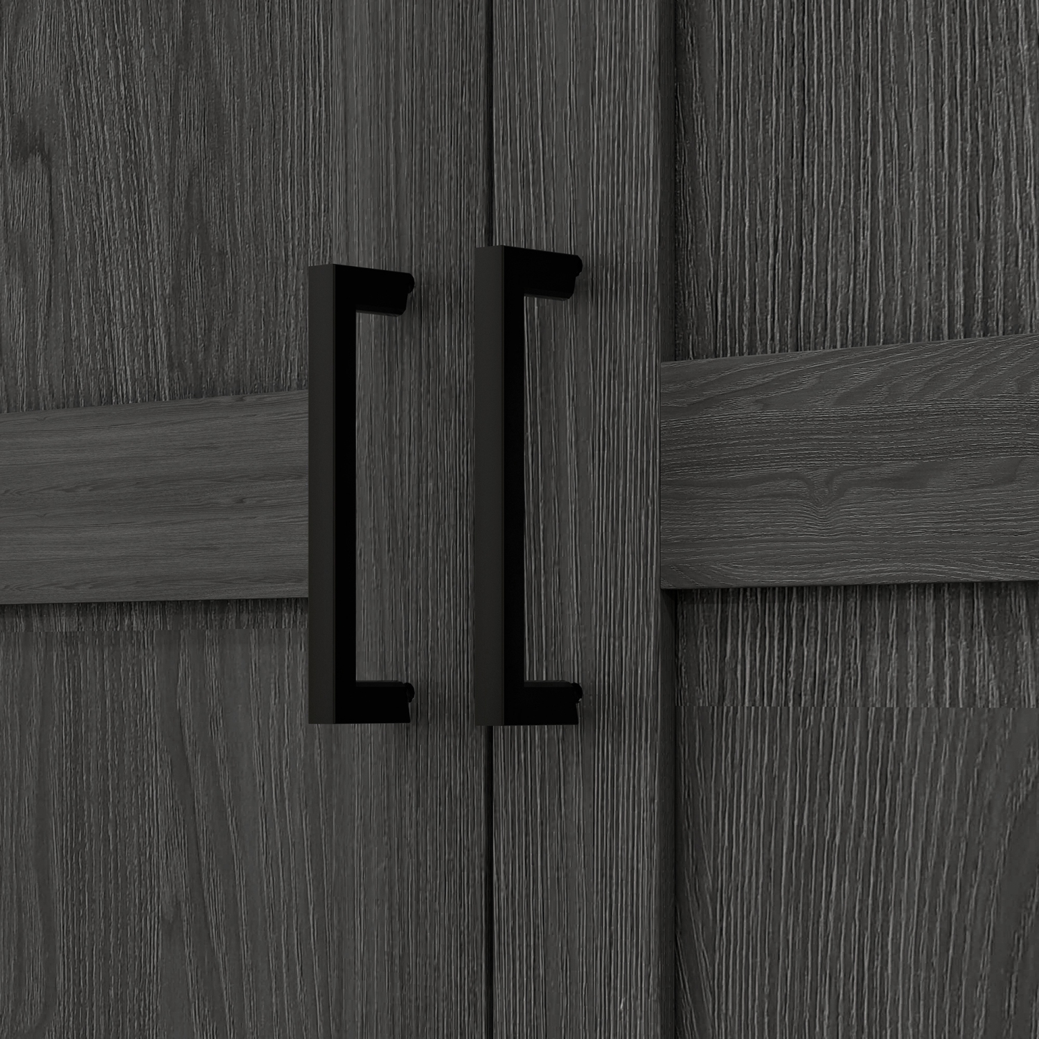 HOMCOM – Armoire garde-manger de 70&nbsp;po, armoire de cuisine autonome rustique, 6 tablettes de porte et tablettes ajustables, grain de bois noir