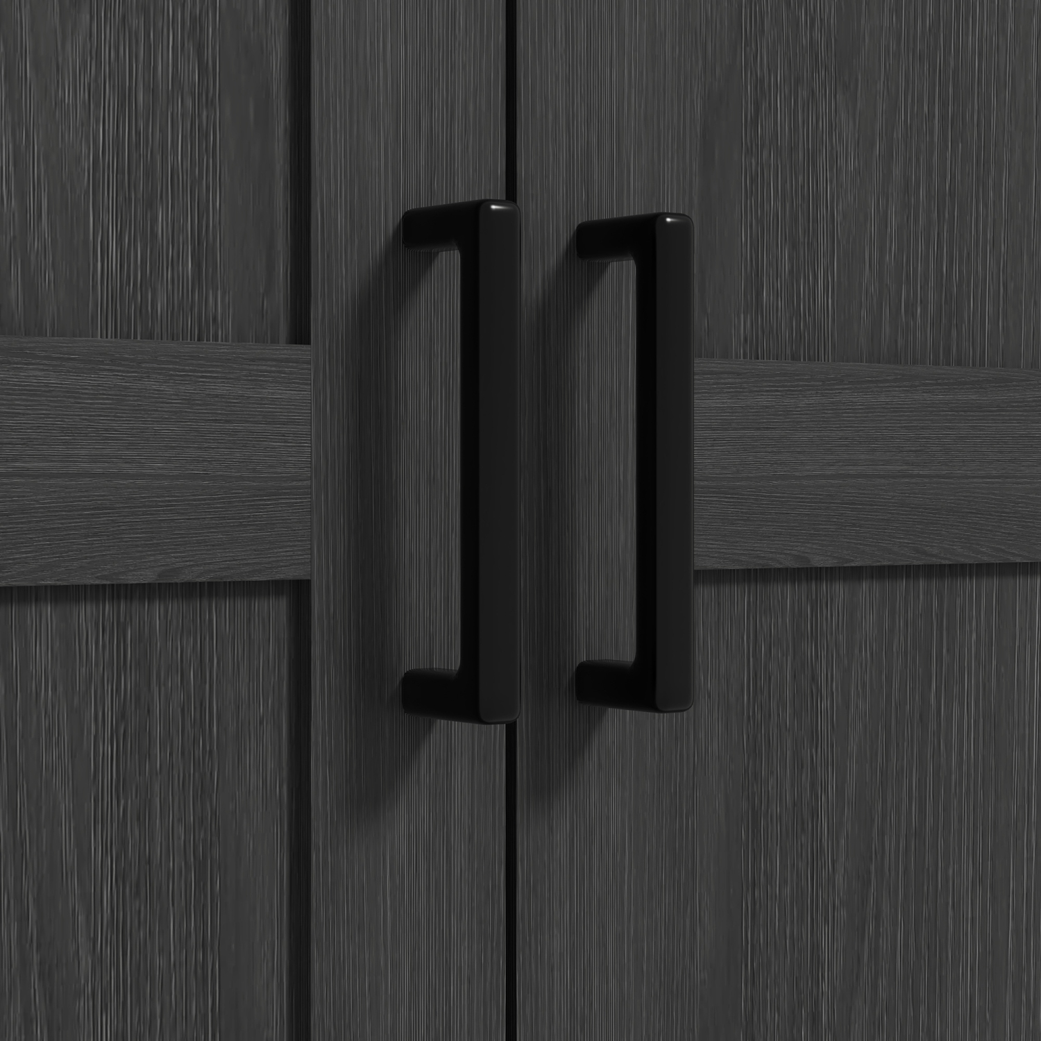 HOMCOM 69" Tall Kitchen Pantry Storage Cabinet, Farmhouse Freestanding Pantry Cabinet with 2 Doors, Drawer and Adjustable Shelves, Black Wood Grain