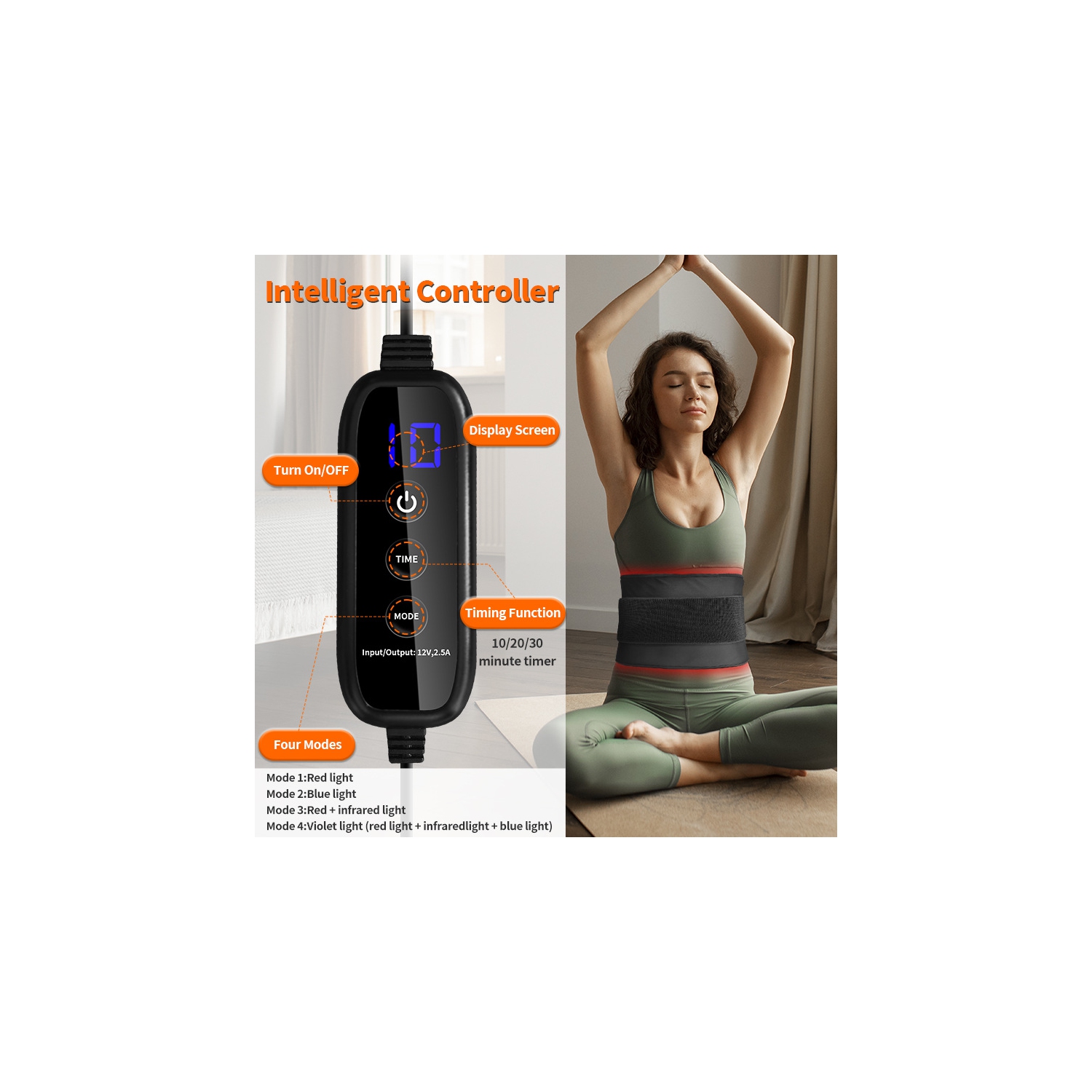 Red Light Therapy Mat for Body and Face,20*60CM Infrared Red Light Therapy Pad,660nm & 850nm Infrared Light Therapy Belt for Face Back Shoulder Knee