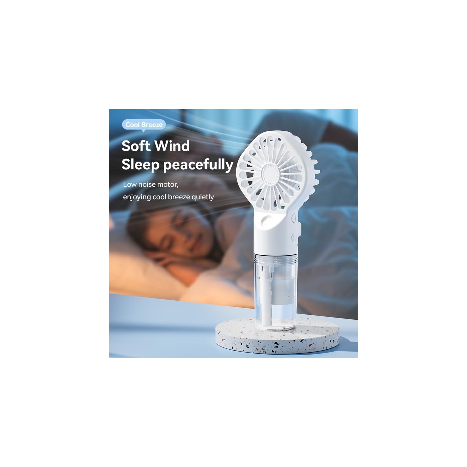 Handheld spray fan Multifunctional desktop folding small fan spray humidifier Outdoor handheld hanging neck spray fan F3 Handheld spray fan