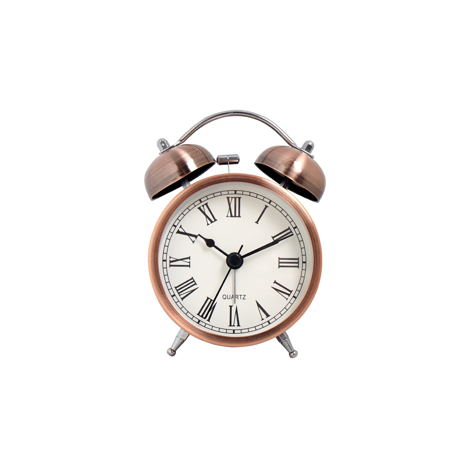 Nordic retro metal alarm clock children's silent time-telling table clock desktop bedroom clock table clock-Roman clock face-B type