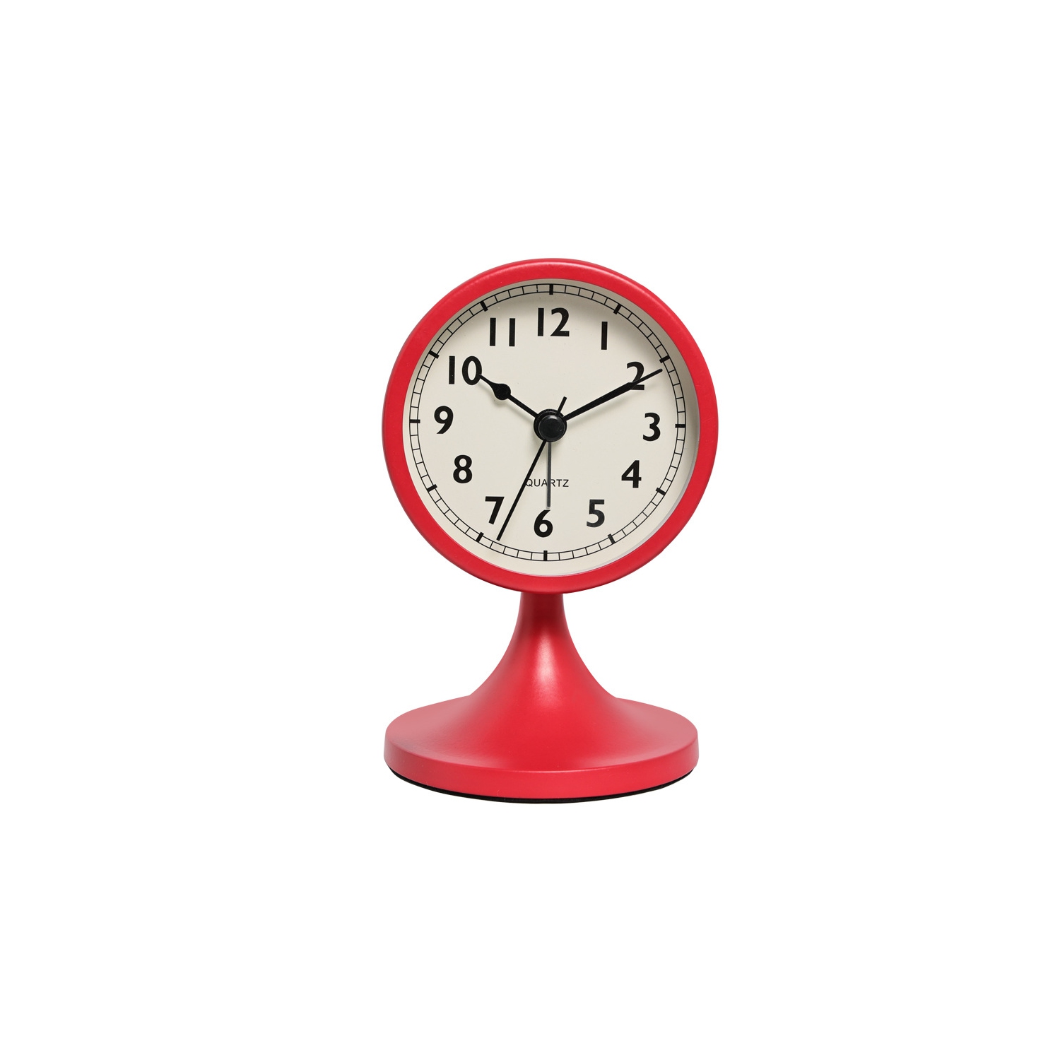 3-inch cute analog alarm clock, small retro desk clock, battery-powered, silent metal desk clock with light, suitable for bedroom, nightstand,