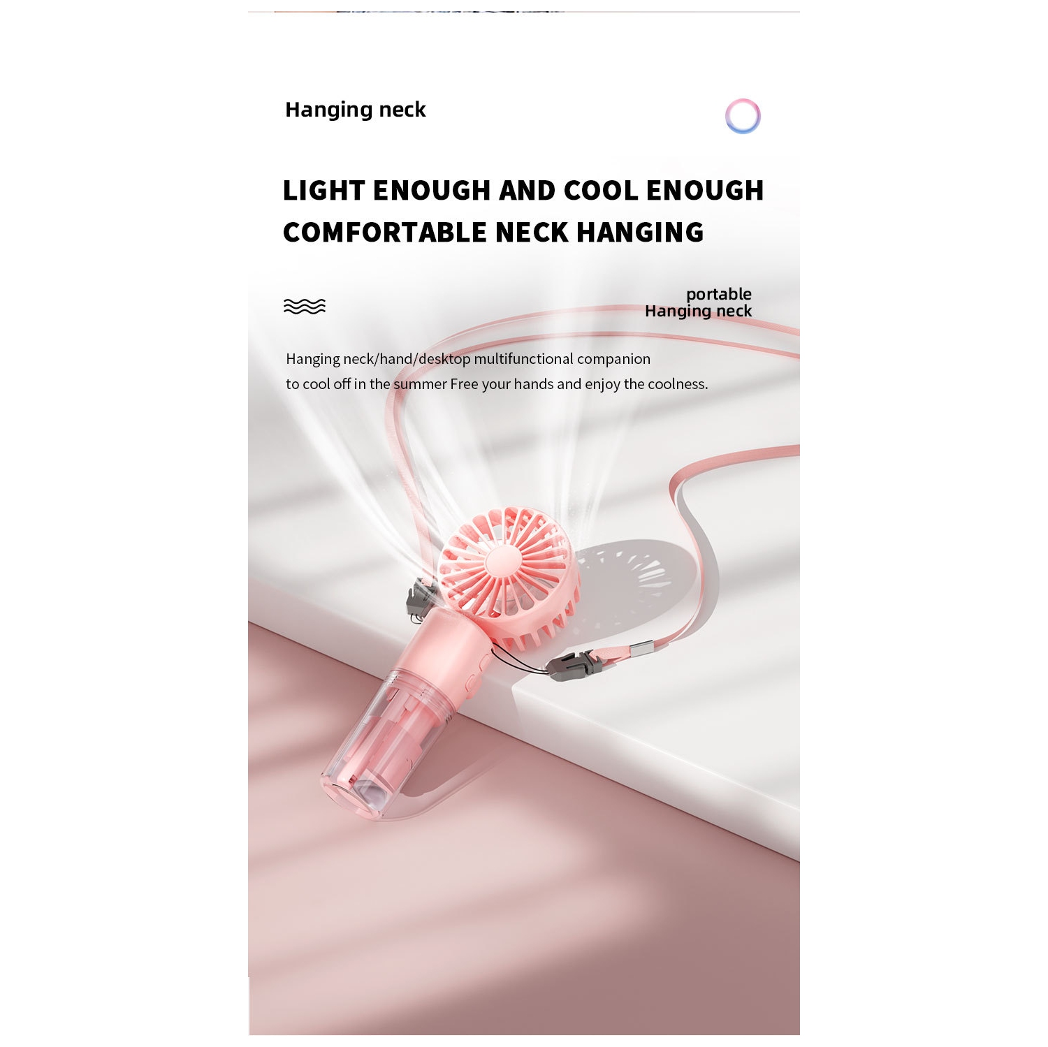 Ventilateur pulvérisateur portatif multifonction de bureau Petit humidificateur soufflant en vaporisateur portatif extérieur Ventilateur soufflant