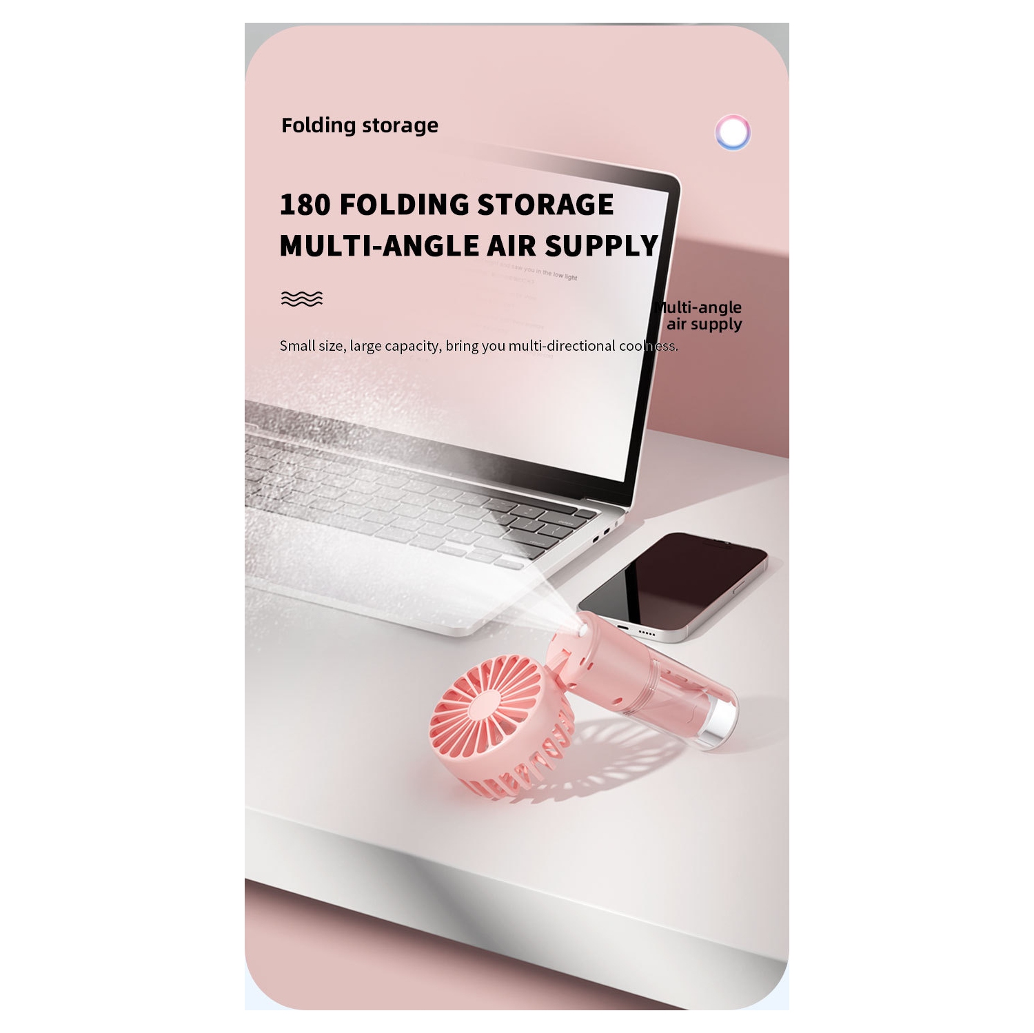 Ventilateur pulvérisateur portatif multifonction de bureau Petit humidificateur soufflant en vaporisateur portatif extérieur Ventilateur soufflant