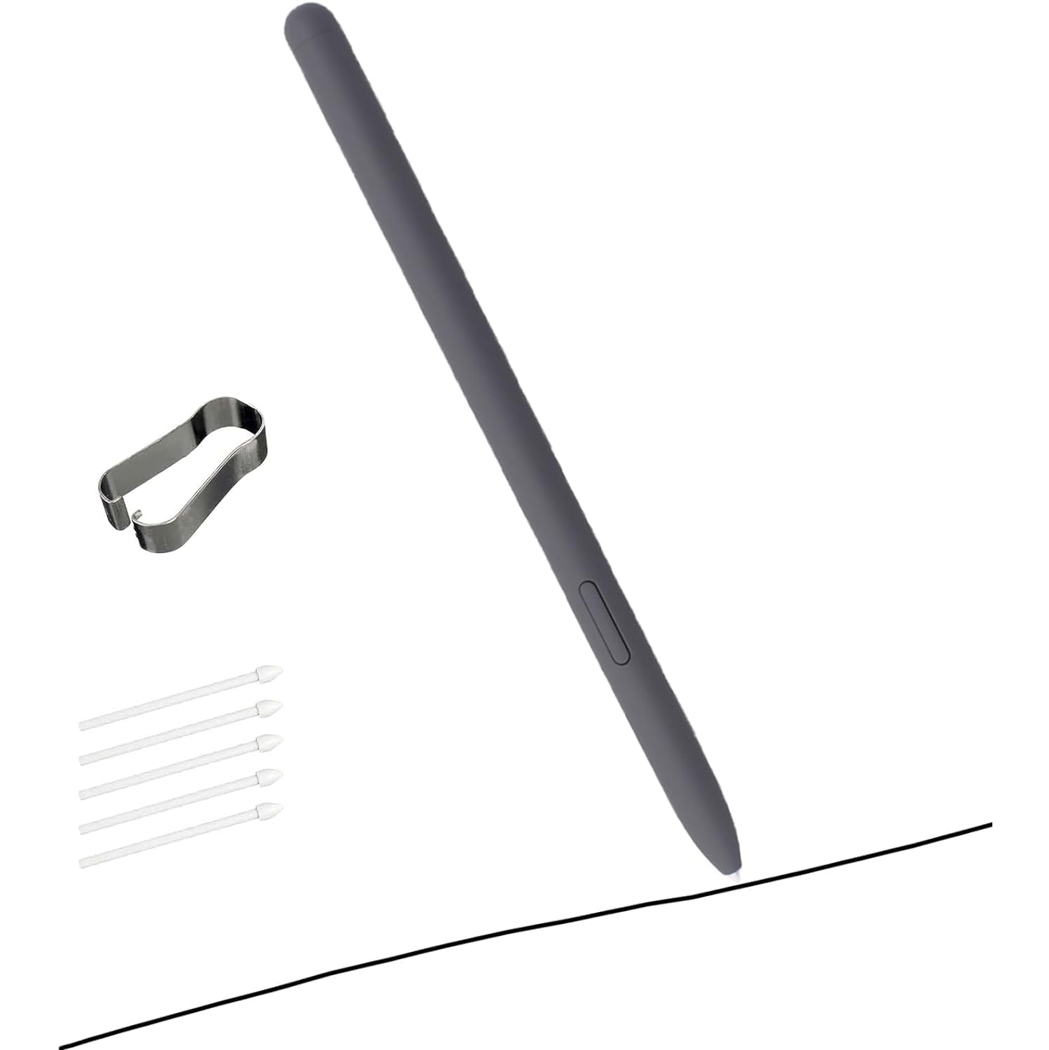 Grey Galaxy Tab S9 FE S Pen for Samsung Galaxy Tab S9 FE Stylus Pen Replacement + Free 5 Tips for Samsung Galaxy Tab S9 FE Stylus S Pen