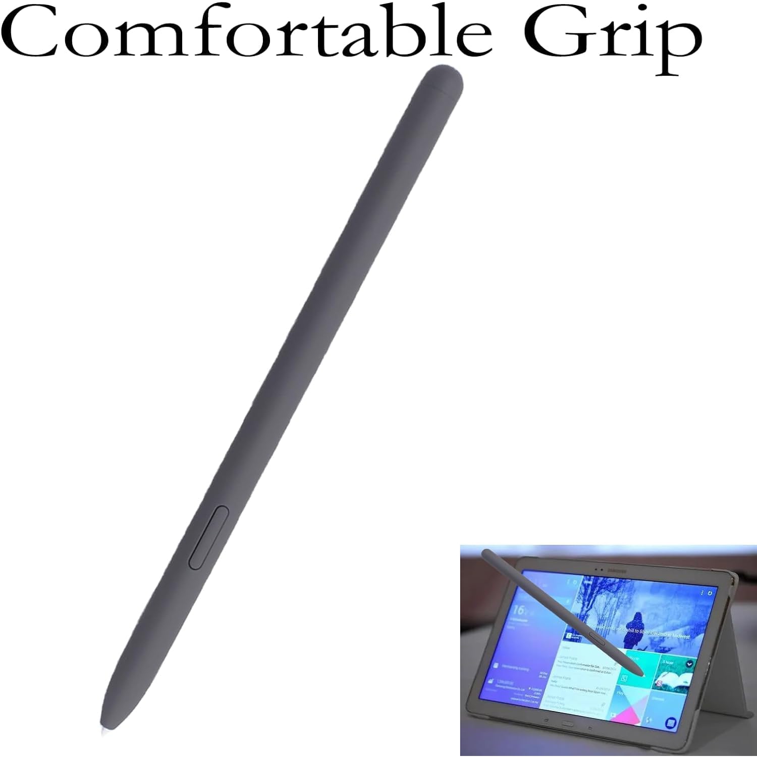 Grey Galaxy Tab S9 FE S Pen for Samsung Galaxy Tab S9 FE Stylus Pen Replacement + Free 5 Tips for Samsung Galaxy Tab S9 FE Stylus S Pen