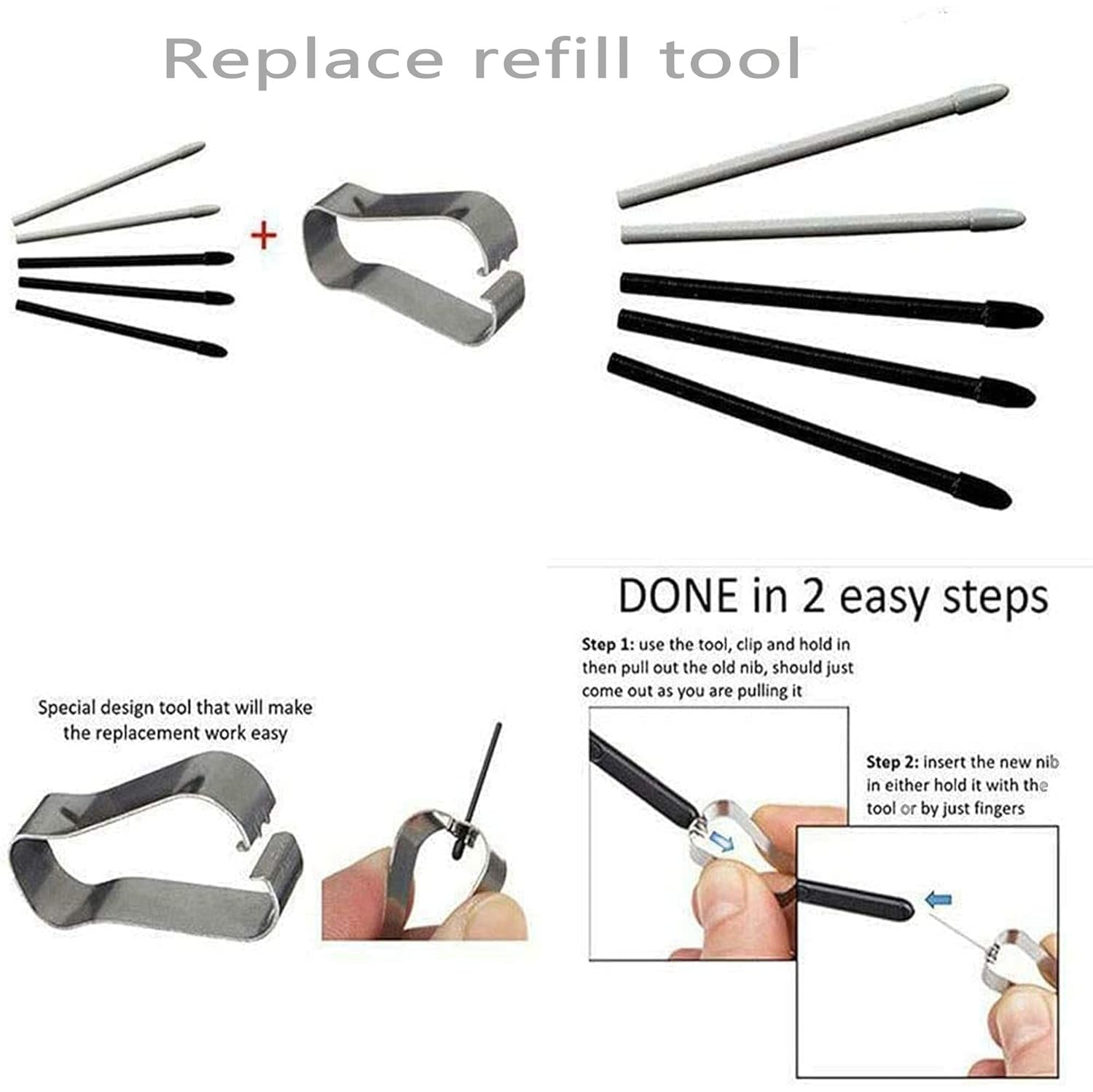 Galaxy Tab S8 Stylus Pen Replacement for Samsung Galaxy Tab S8, S8plus, S8 Ultra, Tab S7, S7 Plus, S7 FE S Pen Stylus+ Tips/Nibs No Bluetooth(Black)