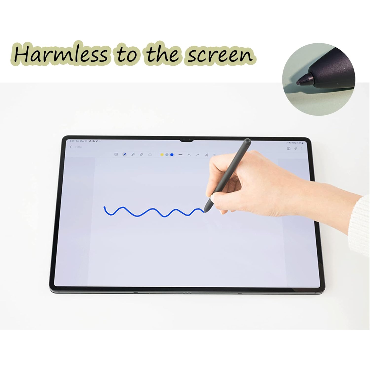 Galaxy Tab S8 S Pen Replacement for Samsung Galaxy S8 S8 Plus S8 Ultra Touch Pen Stylus Pen (WithoutBluetooth) + Tips + Eject Pin(Black)