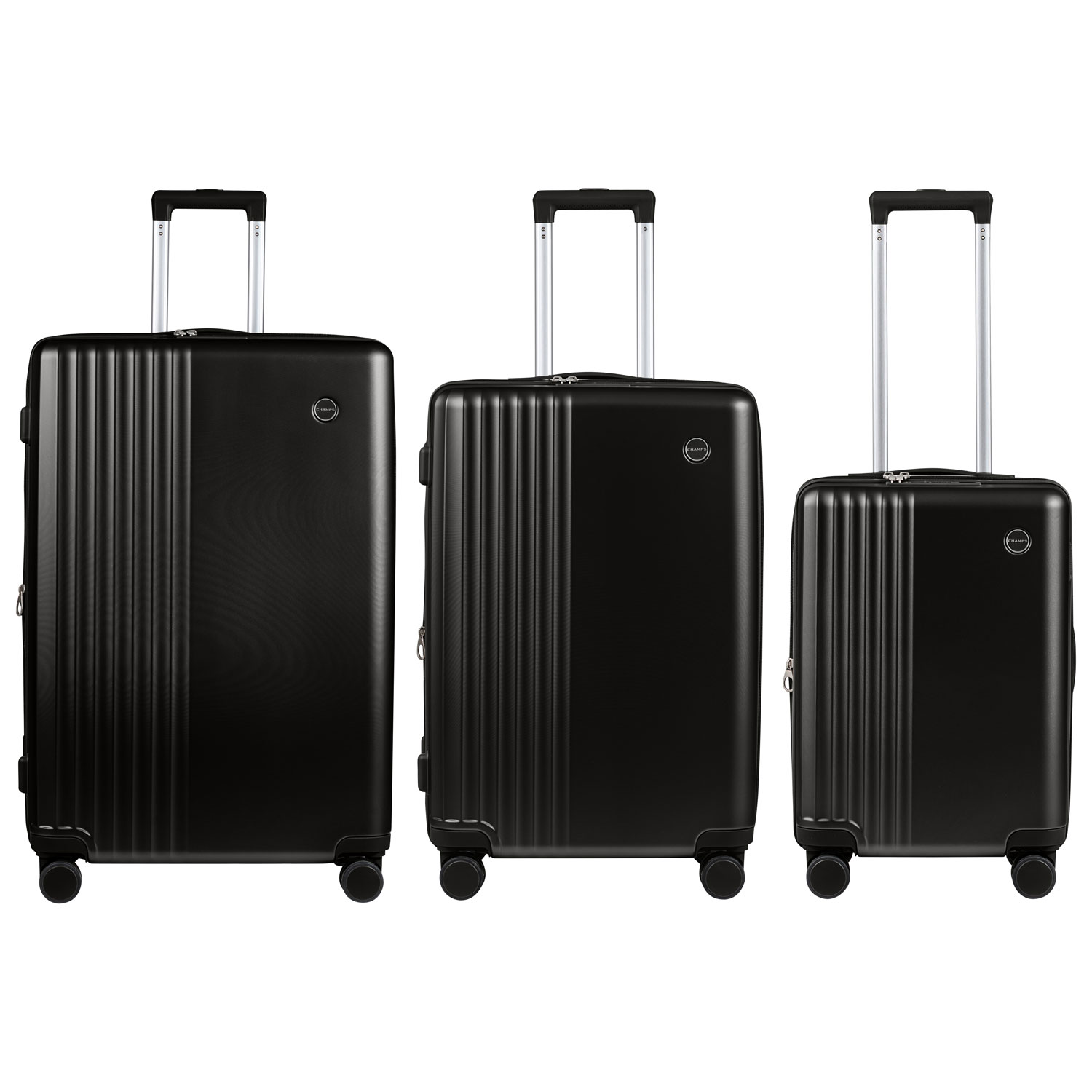 Ensemble de 3 valises rigides extensibles Velora de Champs - Noir