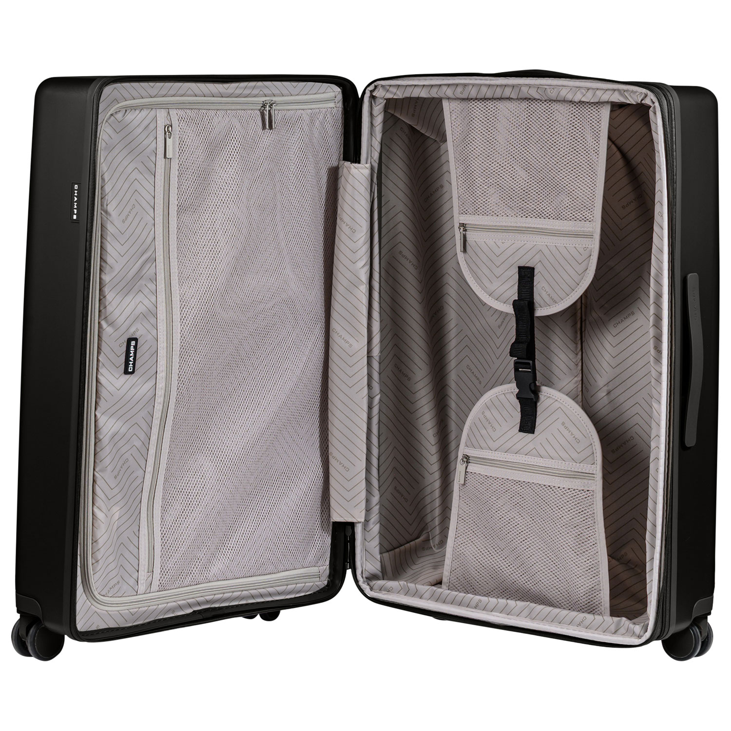 Ensemble de 3 valises rigides extensibles Velora de Champs - Noir
