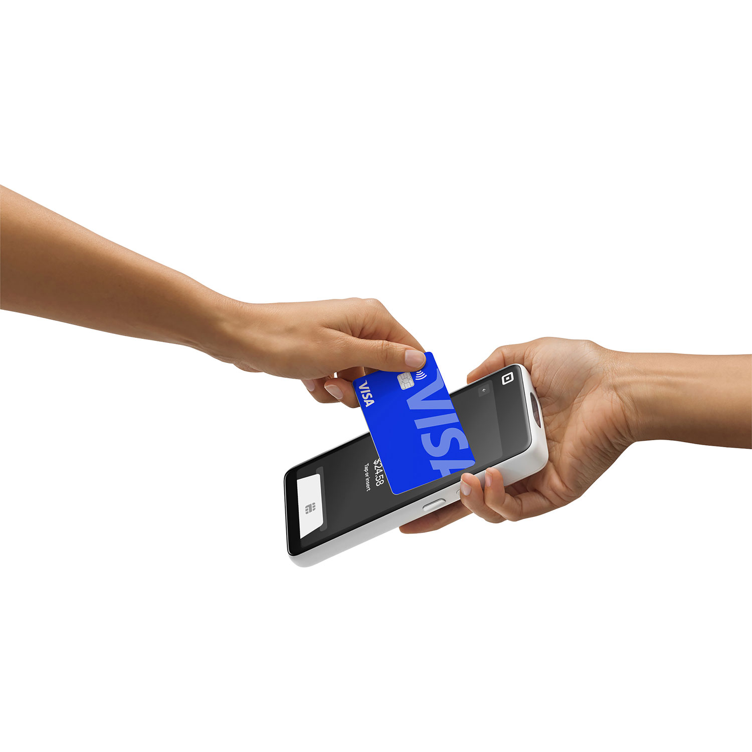 Square Handheld Portable Credit Card Machine - Mineral White