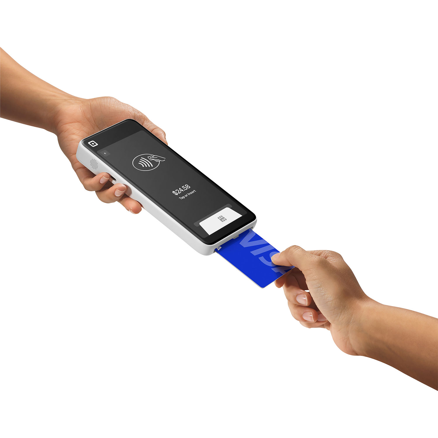 Square Handheld Portable Credit Card Machine - Mineral White