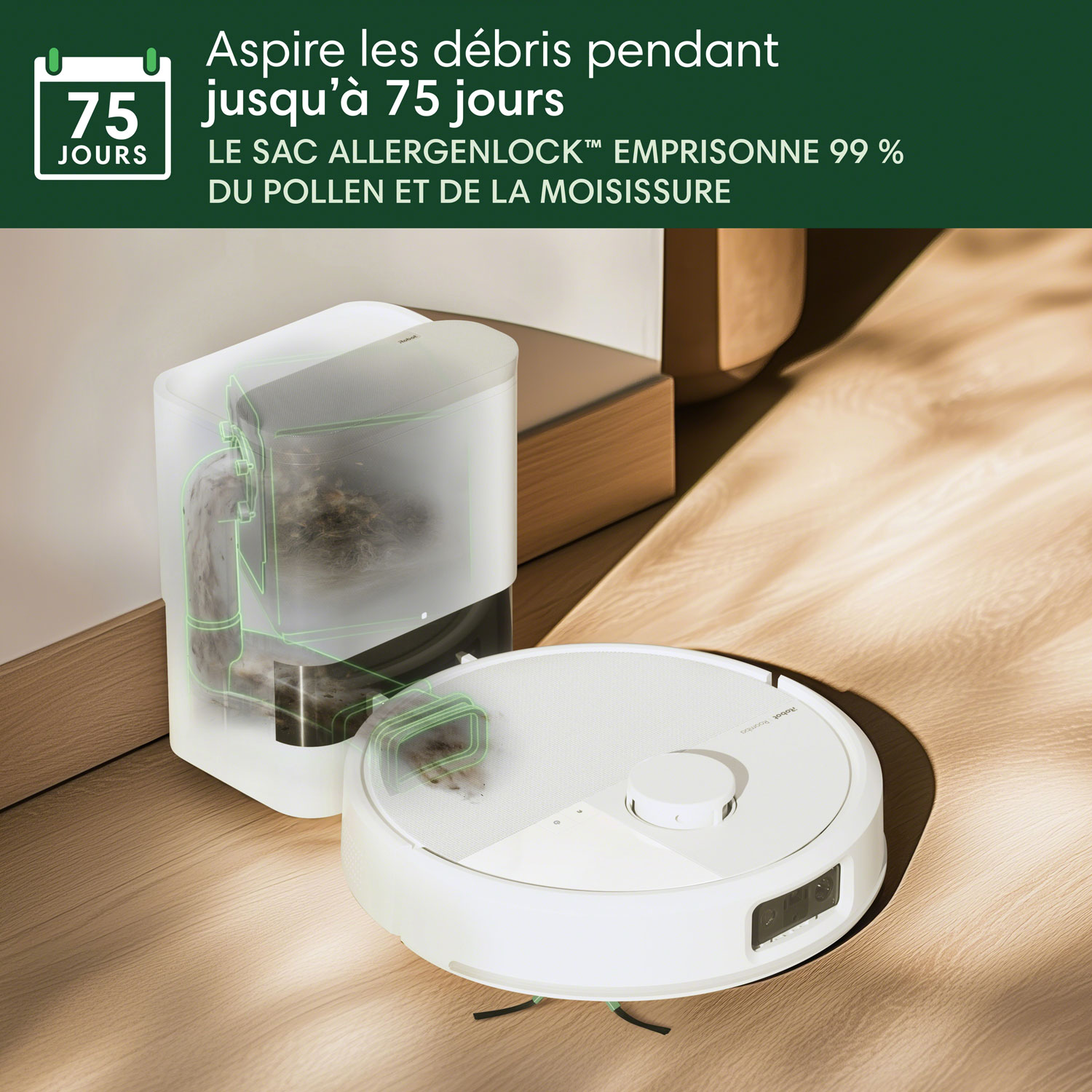 Aspirateur robot Roomba Max 705 Combo avec station AutoEmpty d'iRobot - Blanc