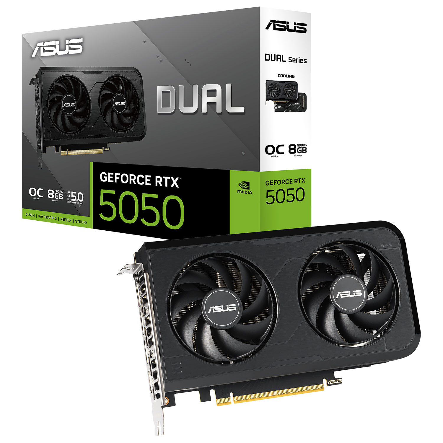 Carte graphique Dual GeForce RTX 5050 OC 8 Go GDDR6 d'ASUS