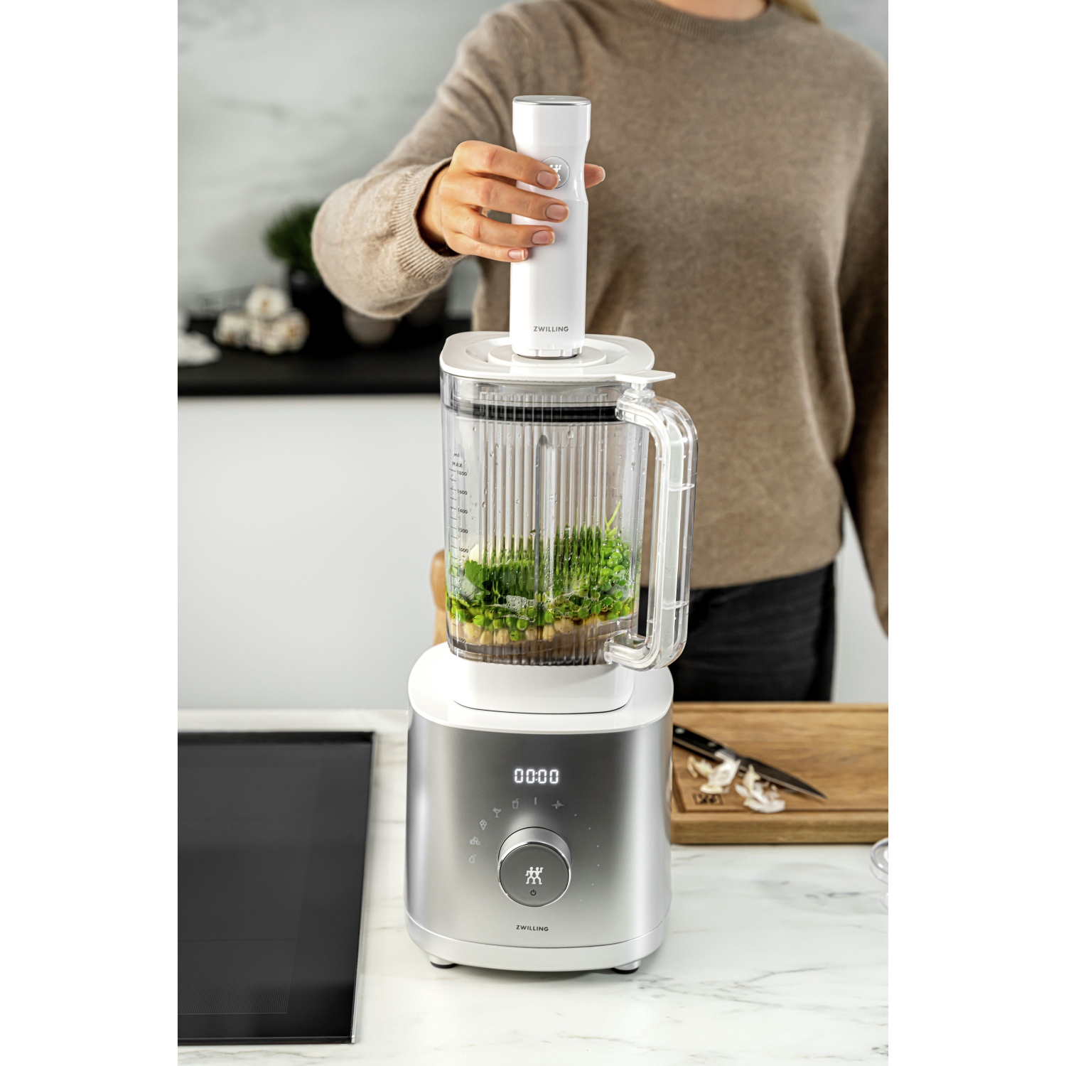 ZWILLING – Adaptateur d'aspirateur Enfinigy pour mélangeur de table/puissance, blanc