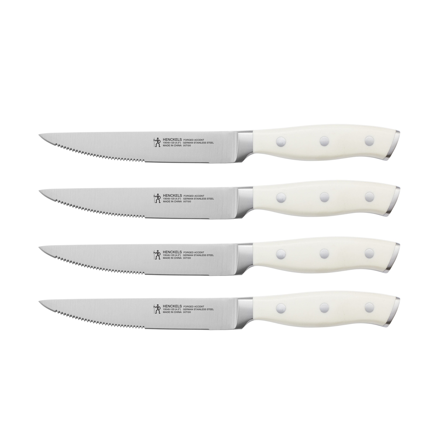HENCKELS Forged Accent 4 Piece Steak Set, White