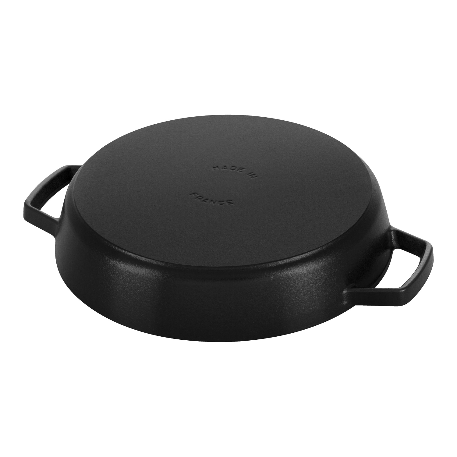 STAUB Pans 34 cm Cast Iron Double Handle Skillet, Black