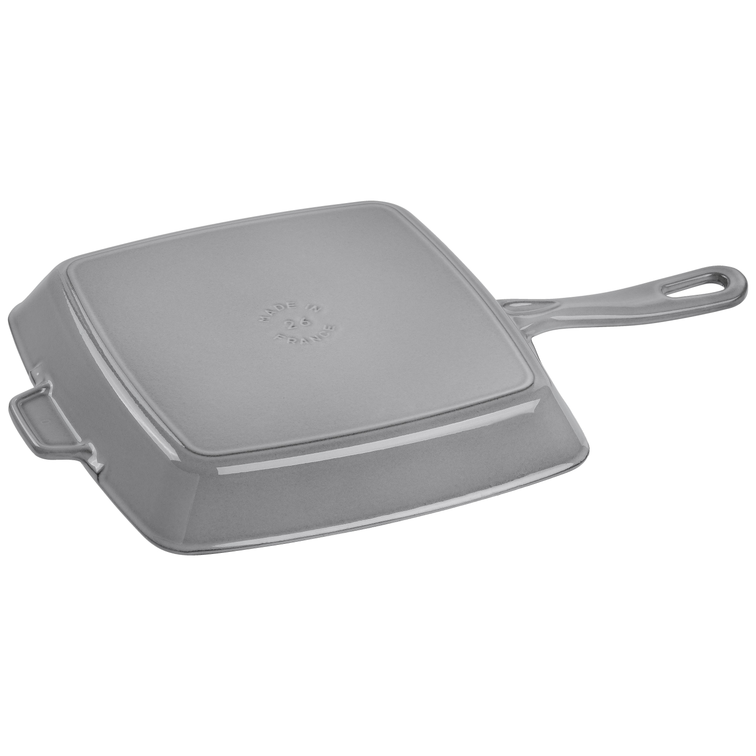 STAUB Grill Pans 26 cm Cast Iron Square American Grill, Graphite-Grey