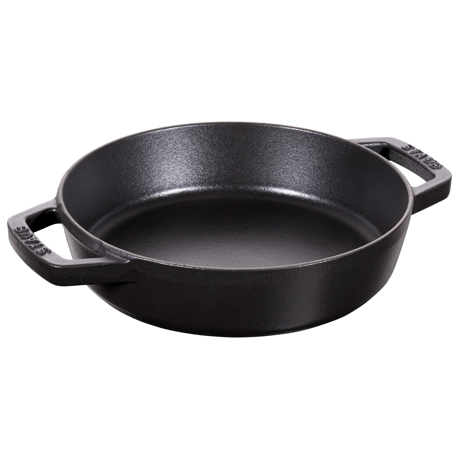 STAUB Pans 20 cm / 8 inch Cast Iron Double Handle Skillet, Black
