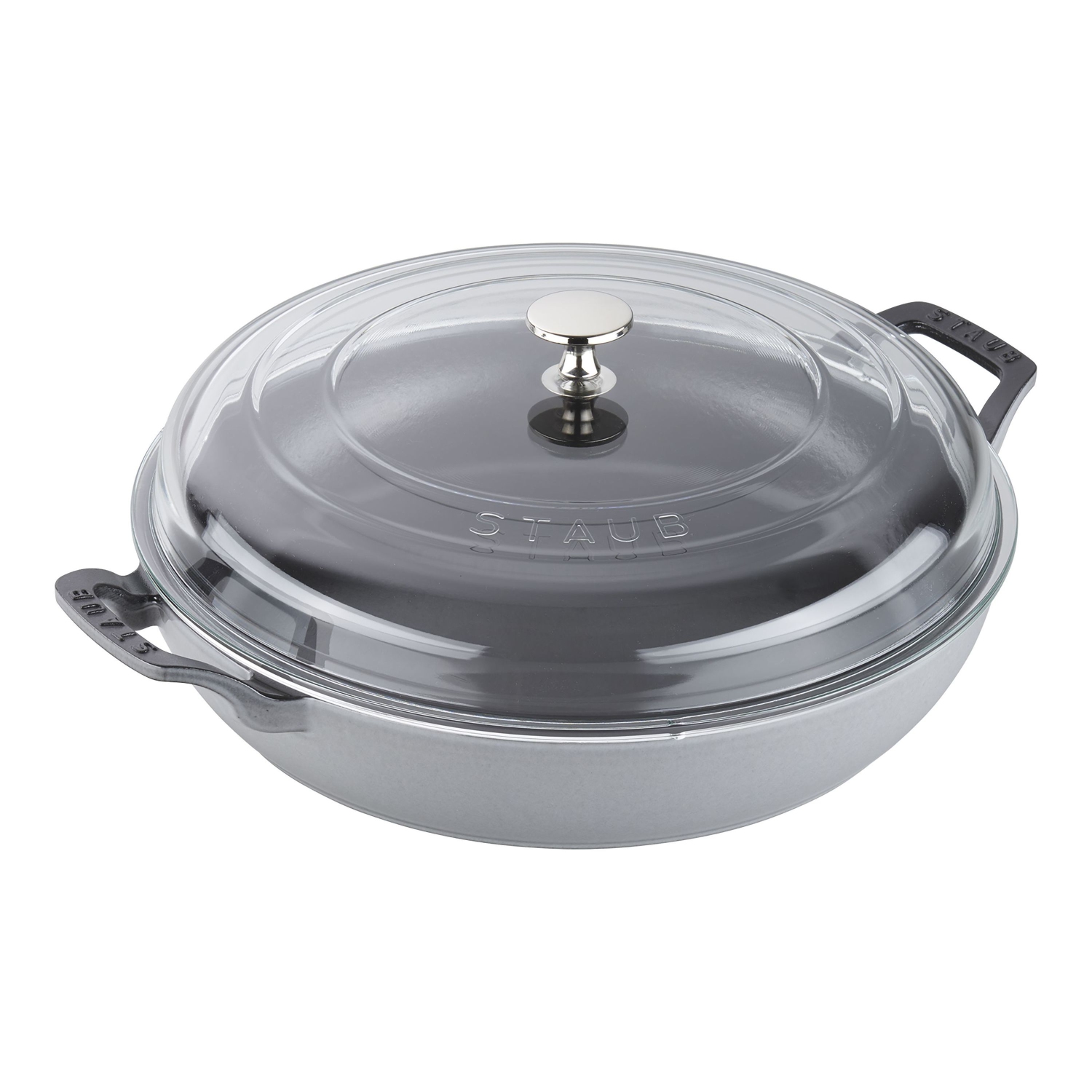 Braisière/sauteuse ronde en fonte 3,5&nbsp;L DE STAUB Braisers, graphite-gris
