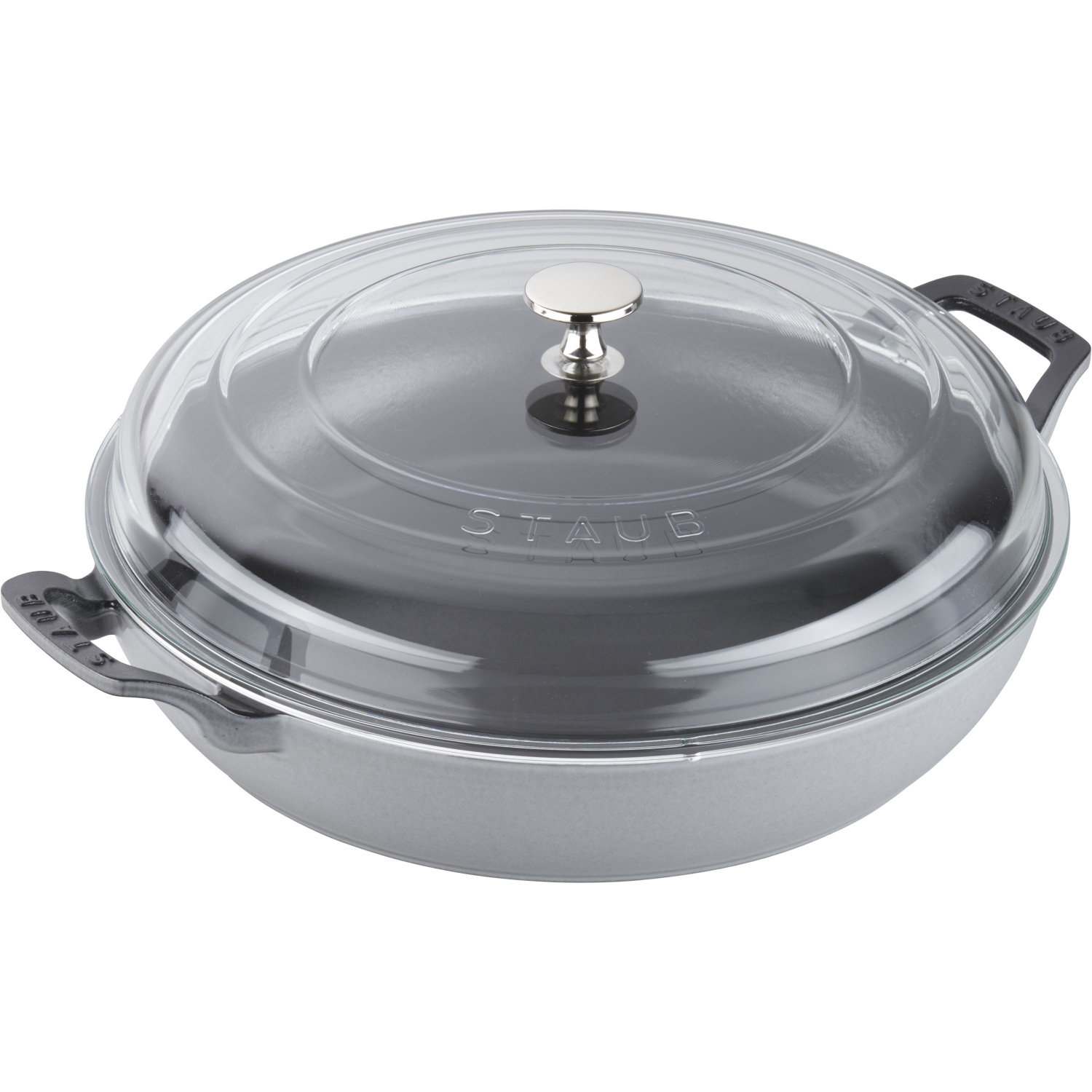 Braisière/sauteuse ronde en fonte 3,5&nbsp;L DE STAUB Braisers, graphite-gris