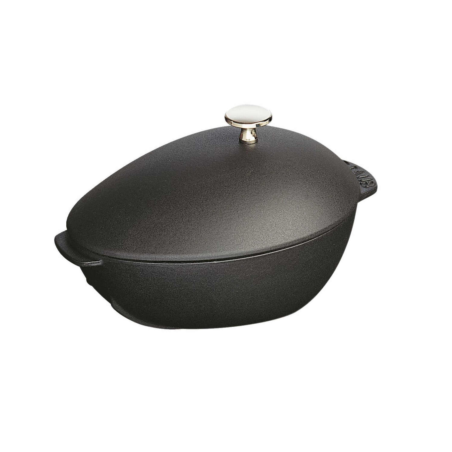 STAUB Specialities 2 L Cast Iron Oval Mussel Pot, Black