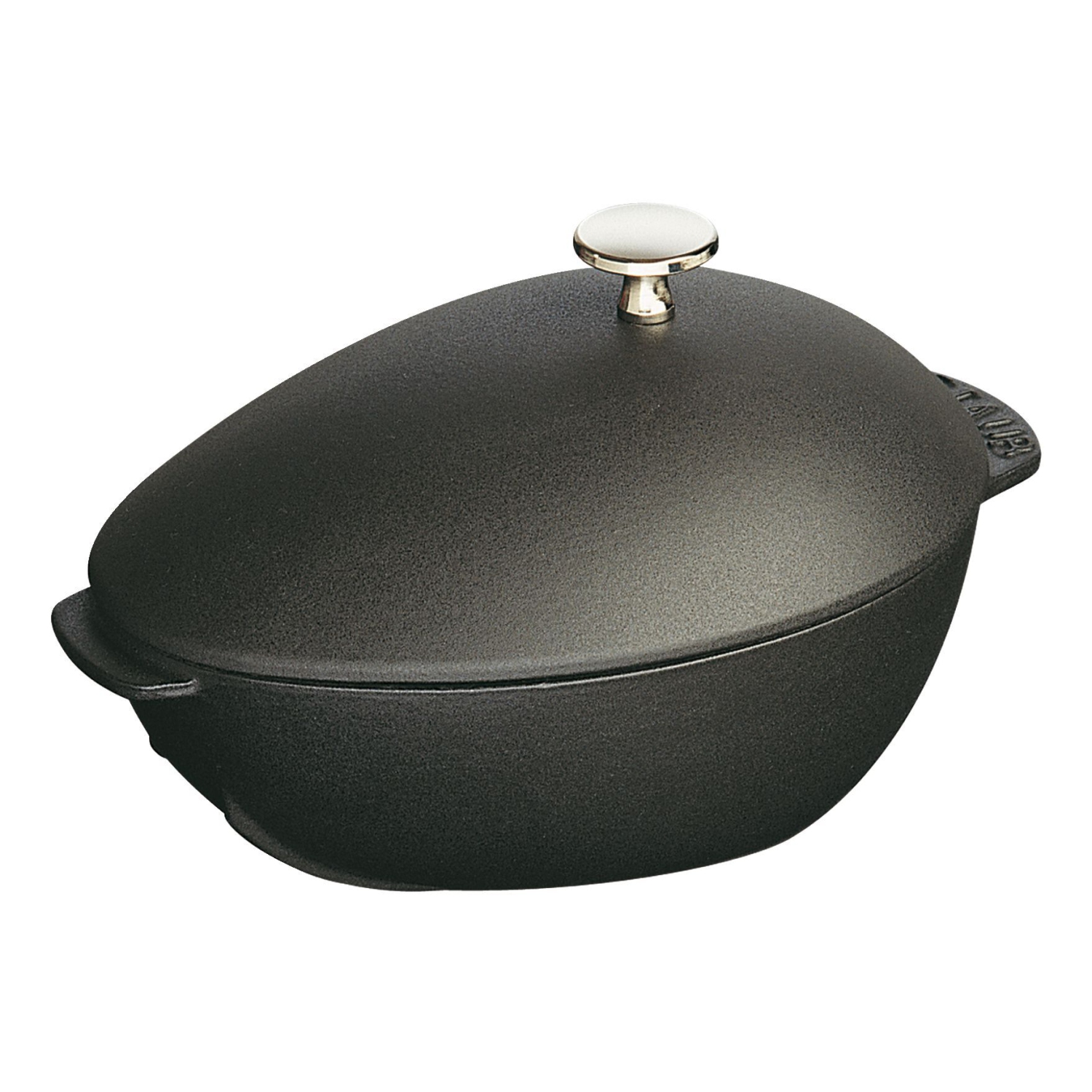 STAUB Specialities 2 L Cast Iron Oval Mussel Pot, Black