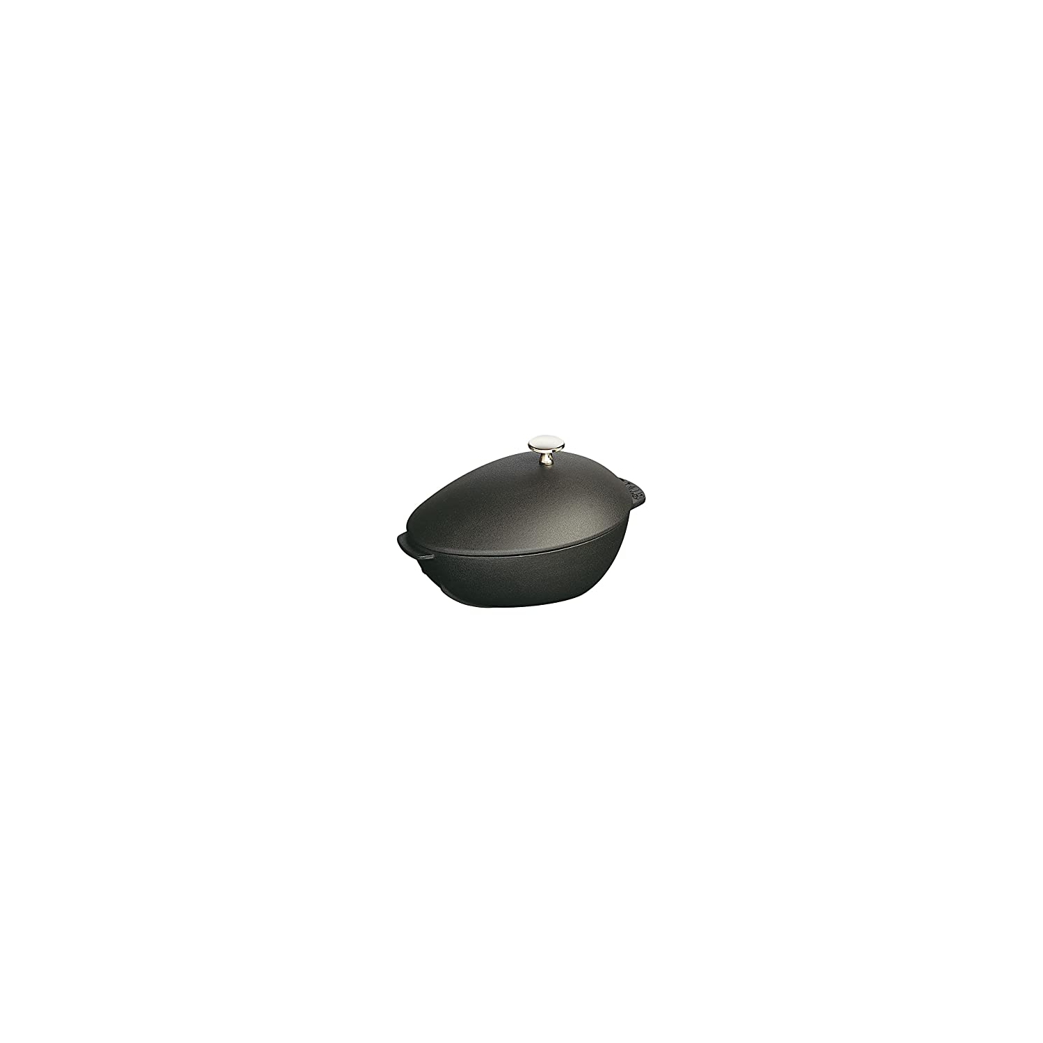 STAUB Specialities 2 L Cast Iron Oval Mussel Pot, Black