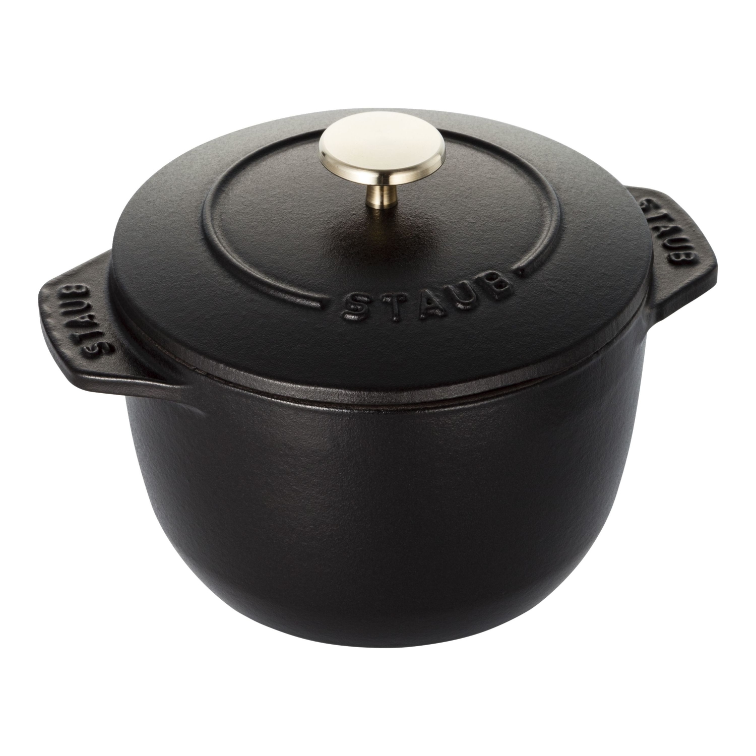 STAUB La Cocotte 725 mL Cast Iron Round Rice Cocotte, Black