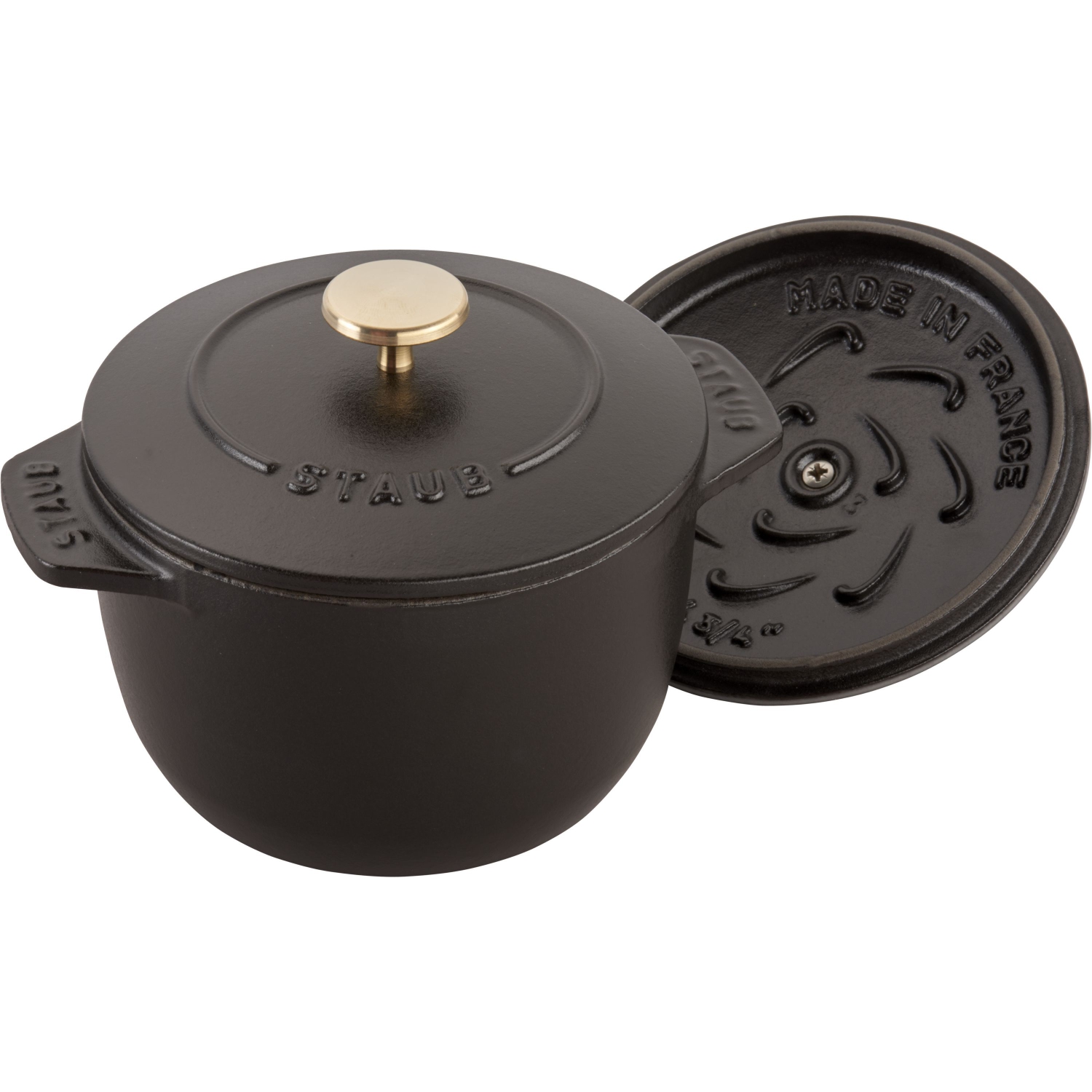 STAUB – Cocotte à riz ronde en fonte La Cocotte 725 mL, noir