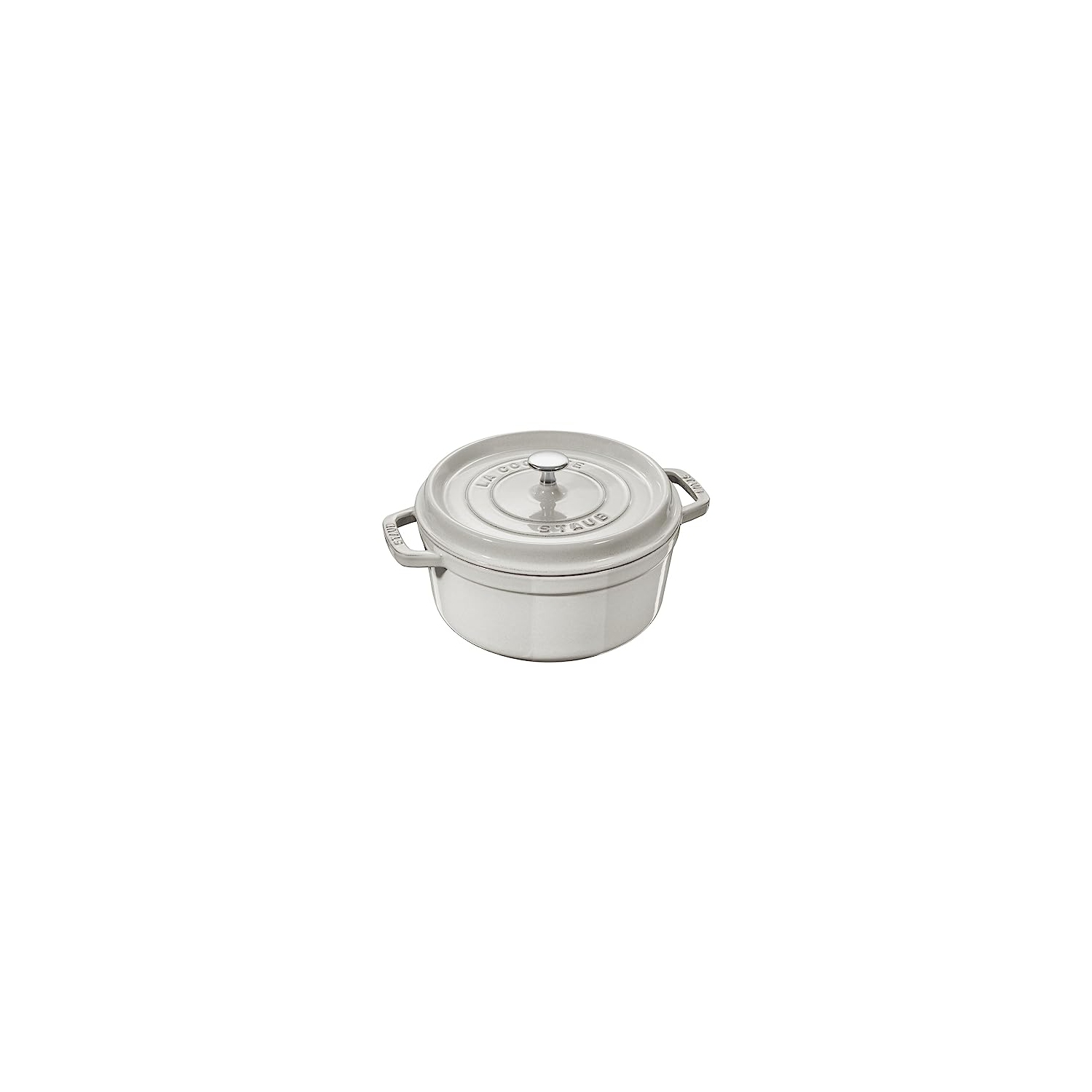 STAUB La Cocotte 6,75&nbsp;L – Cocotte ronde en fonte, truffe blanche