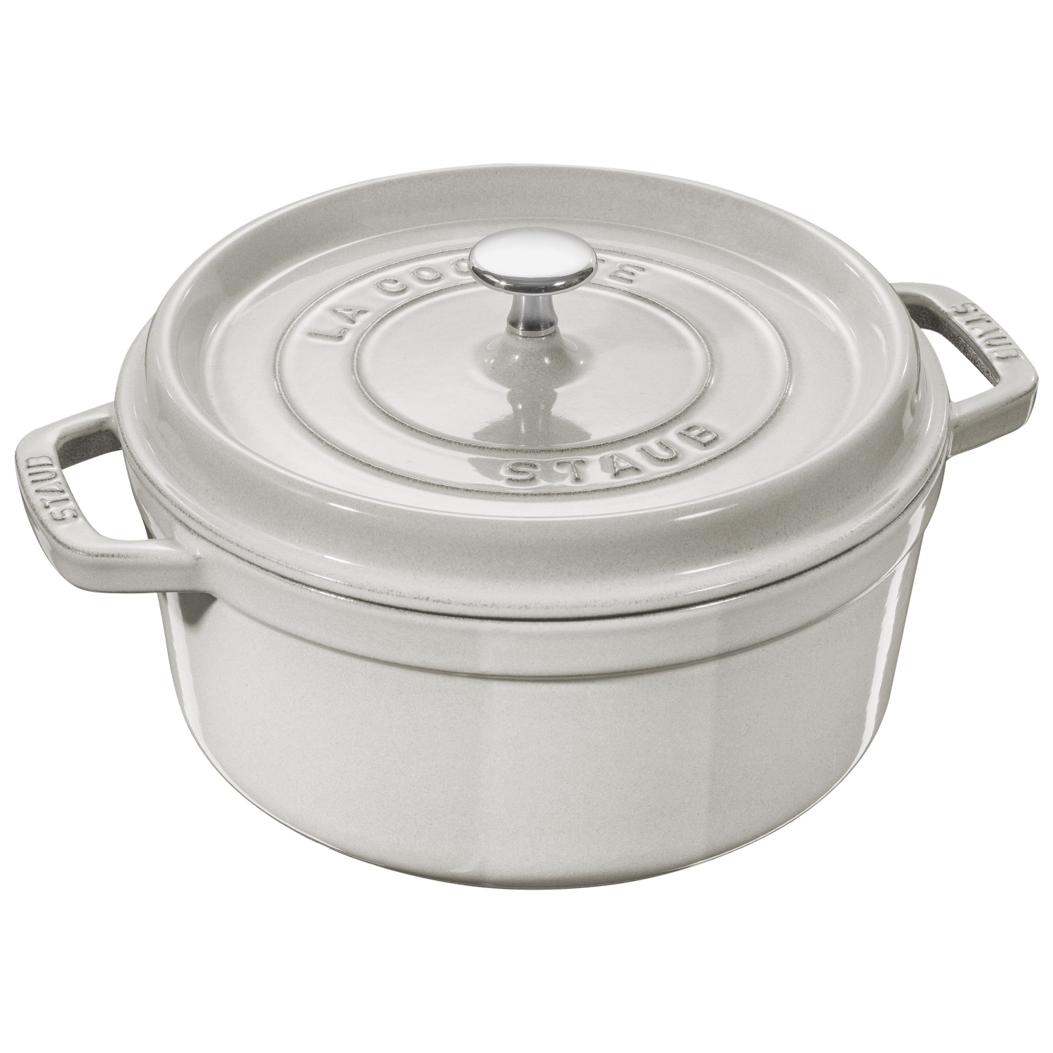 STAUB La Cocotte 5,25&nbsp;L – Cocotte ronde en fonte, truffe blanche