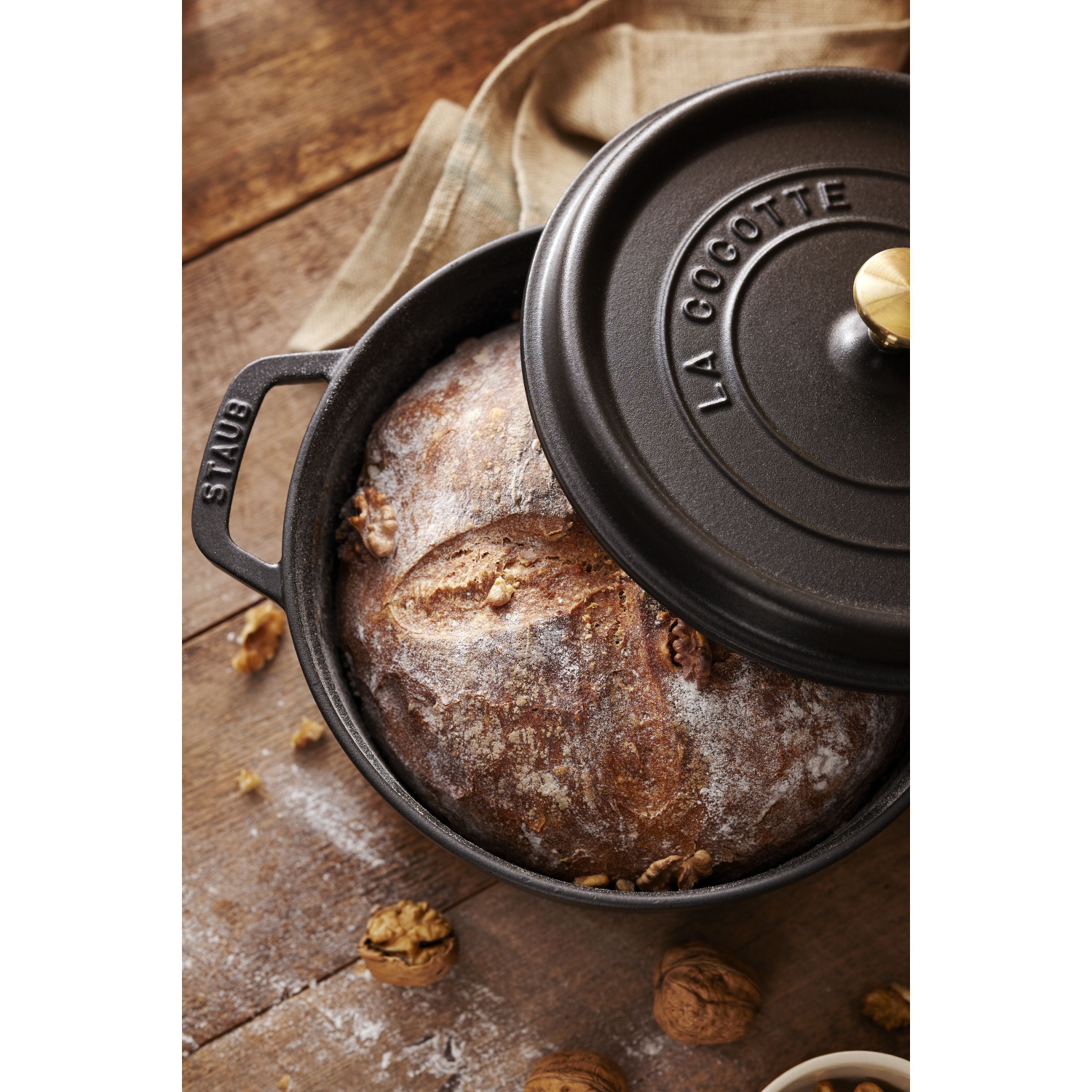 STAUB – Cocotte ronde en fonte La Cocotte 3,7 L, noir