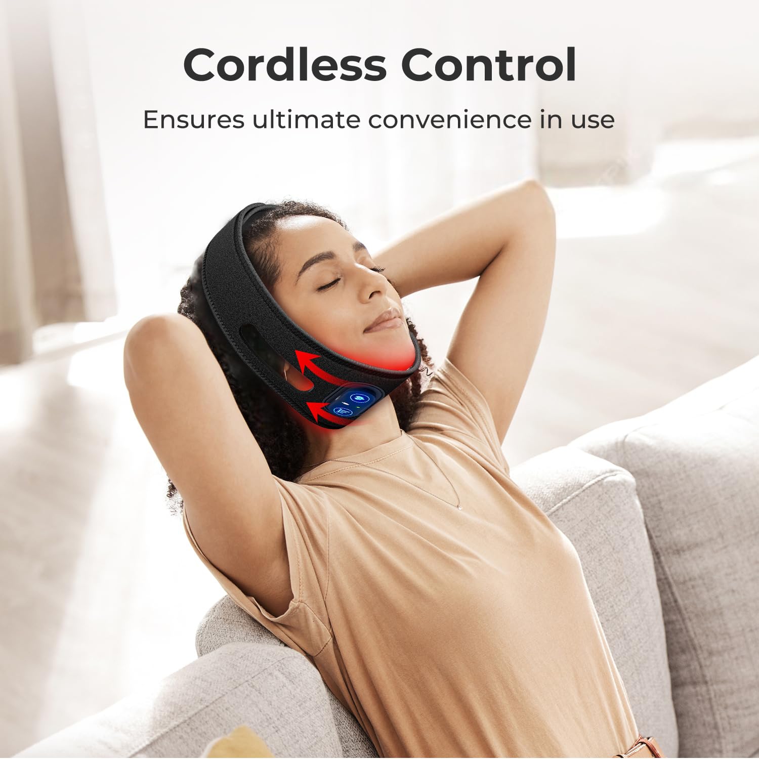 Cordless Red Light Therapy Belt Portable Red Light Therapy for Face and Neck, Red Light Therapy Device Neck Knee Wrap for Muscle Joint Pain