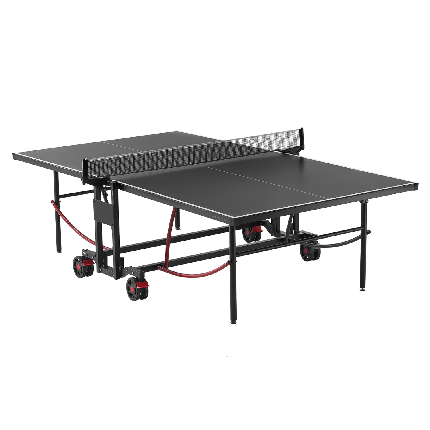 VEVOR Ping Pong Table, Professional Table Tennis Game, Indoor/Outdoor All Weather Aluminum Table Tennis Table, Foldable Table with Clamp Net &