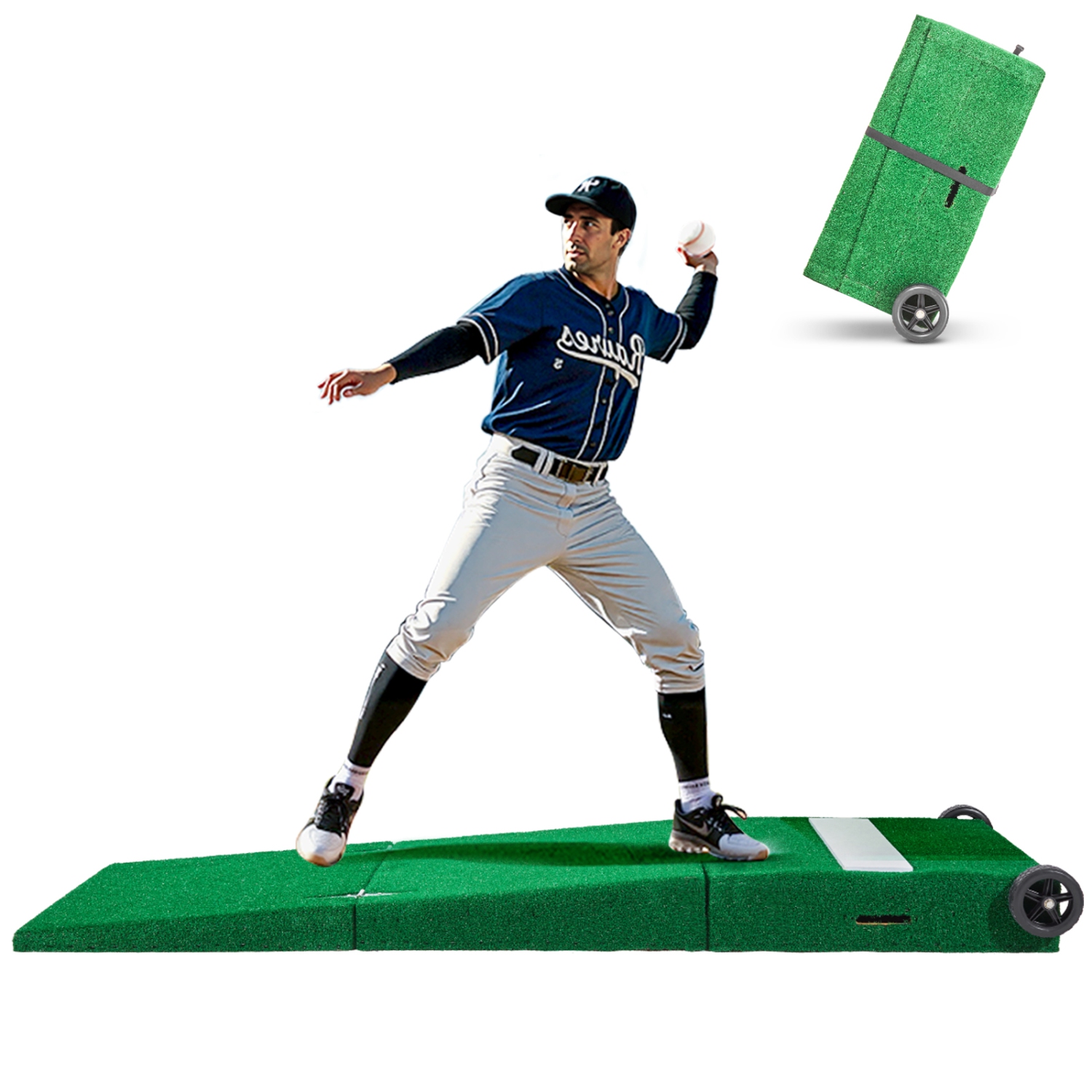 VEVOR 90 in Pitching Mound, Portable Baseball Pitcher's Mound, IIndoor Outdoor Pitching Practice and Training Equipment, Softball Pitching Aides with